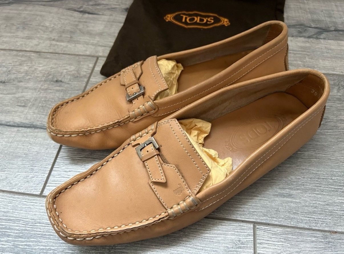 Tod's Authentic TOD’s Slipped-On Leather Loafers Size US 9 / IT 39 - 3 Thumbnail