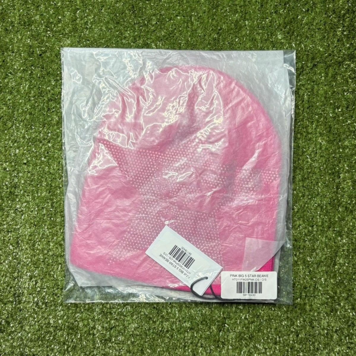 Sp5der Sp5der Worldwide Pink Star Rhinestone Beanie Size ONE SIZE - 6 Thumbnail