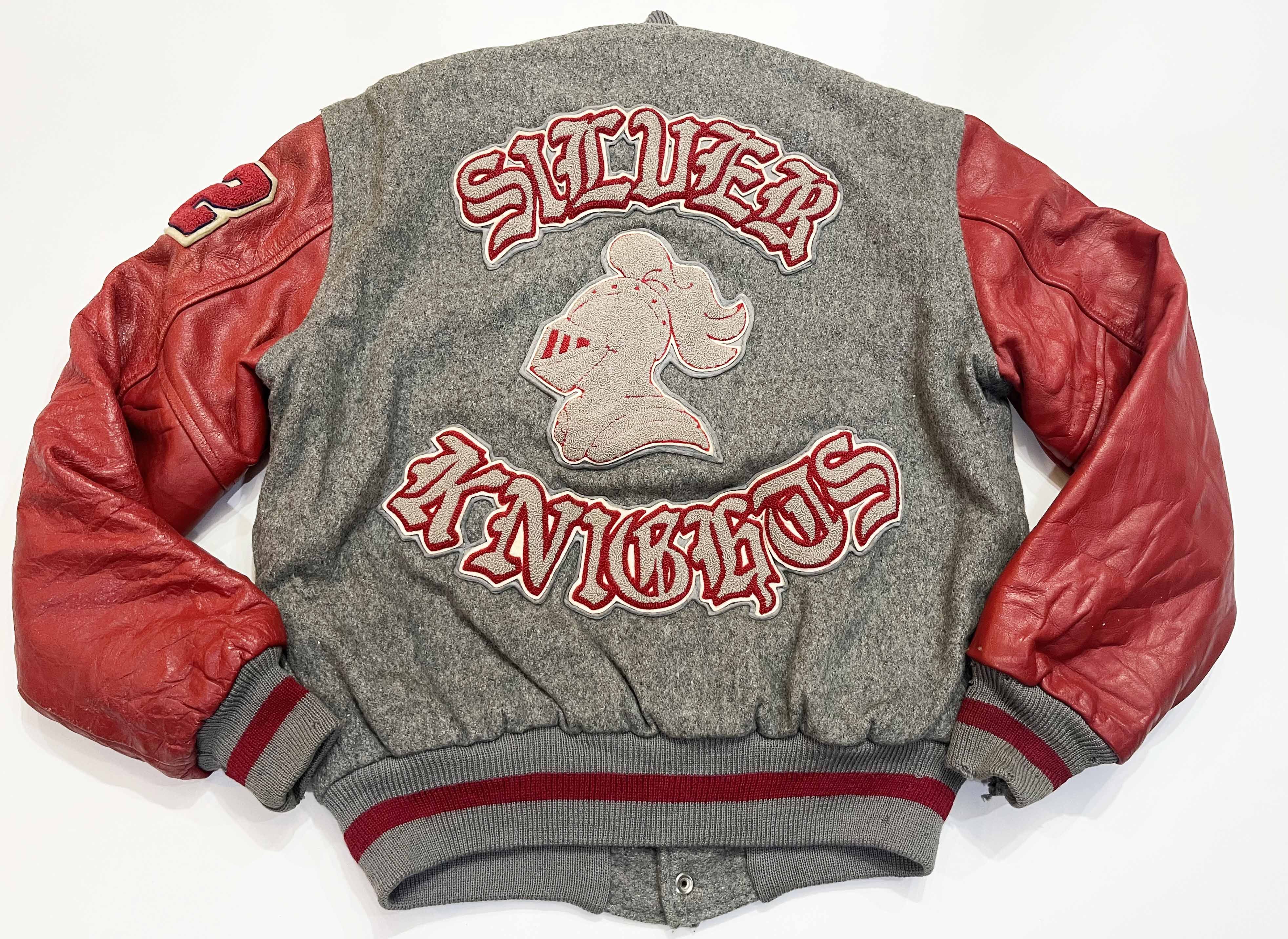 Other Vintage Catch Ball Silver Knights Leather Varsity Jacket Size US M / EU 48-50 / 2 - 4 Thumbnail