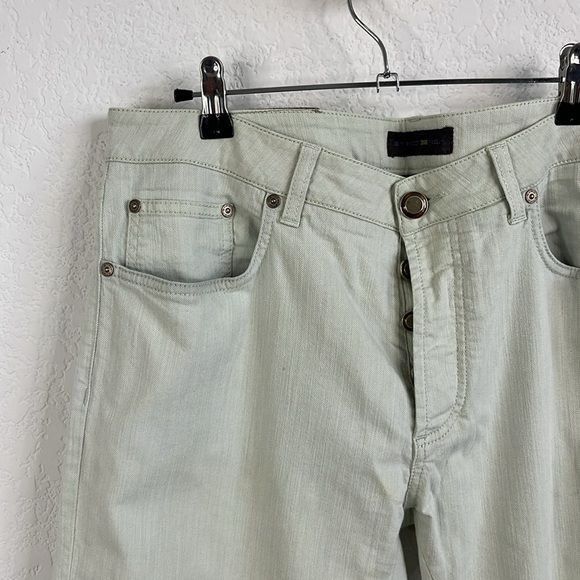 Etro Etro Cotton Mint Branded Leather Straight Leg Denim Jeans Size US 36 / EU 52 - 2 Thumbnail