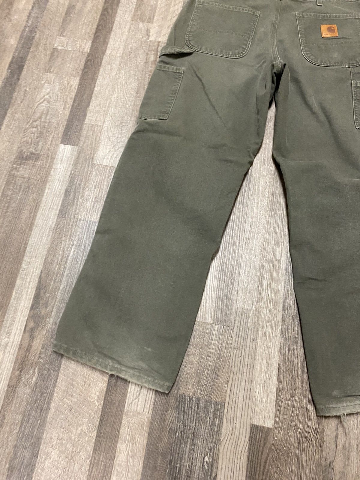 Carhartt Vintage Carhartt Olive Green Big Patch Carpenter Pants Baggy Size US 34 / EU 50 - 5 Thumbnail