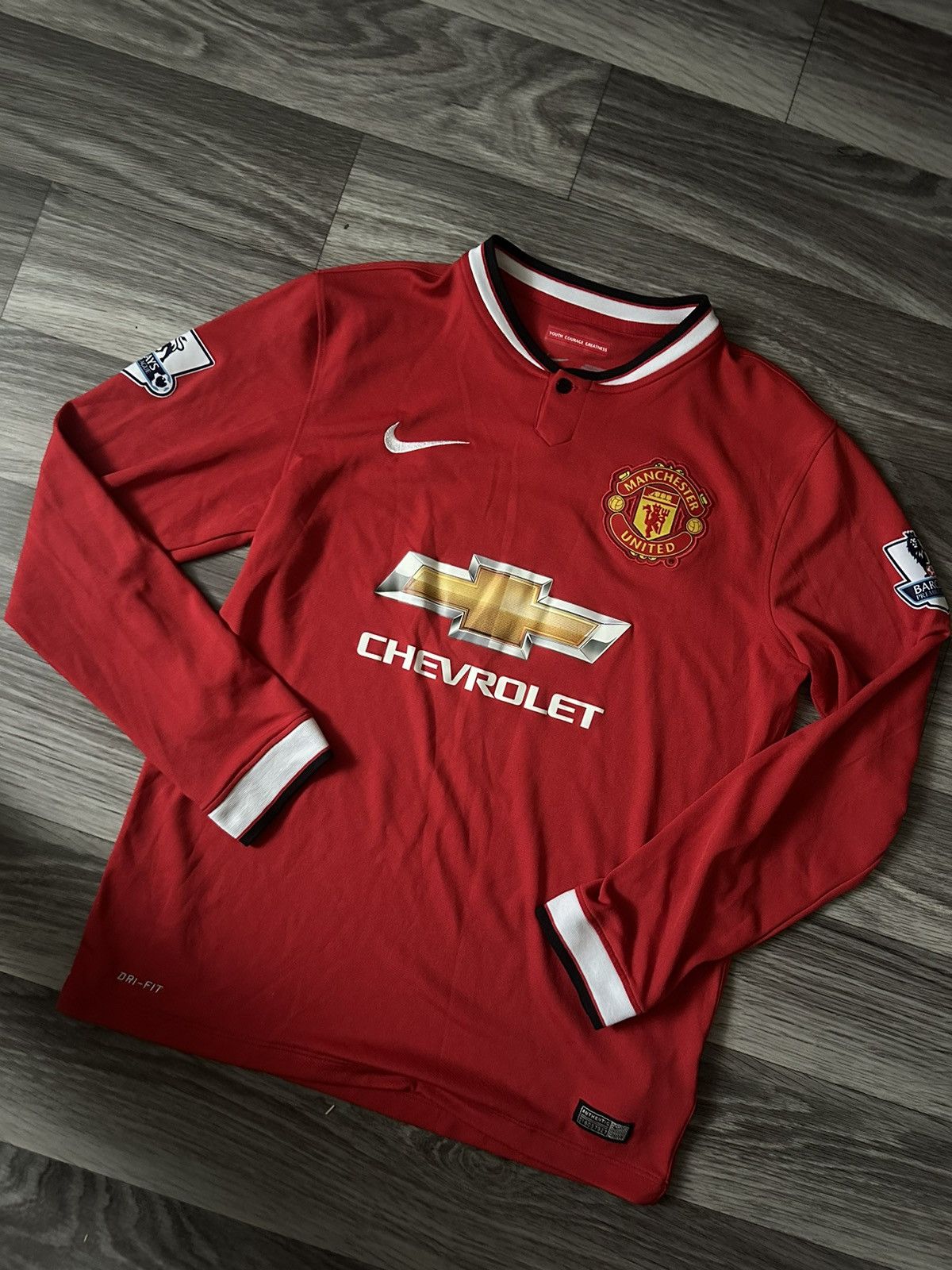 Nike Nike Manchester United Di Maria 2014-2015 Home Longsleeve Size US M / EU 48-50 / 2 - 2 Thumbnail