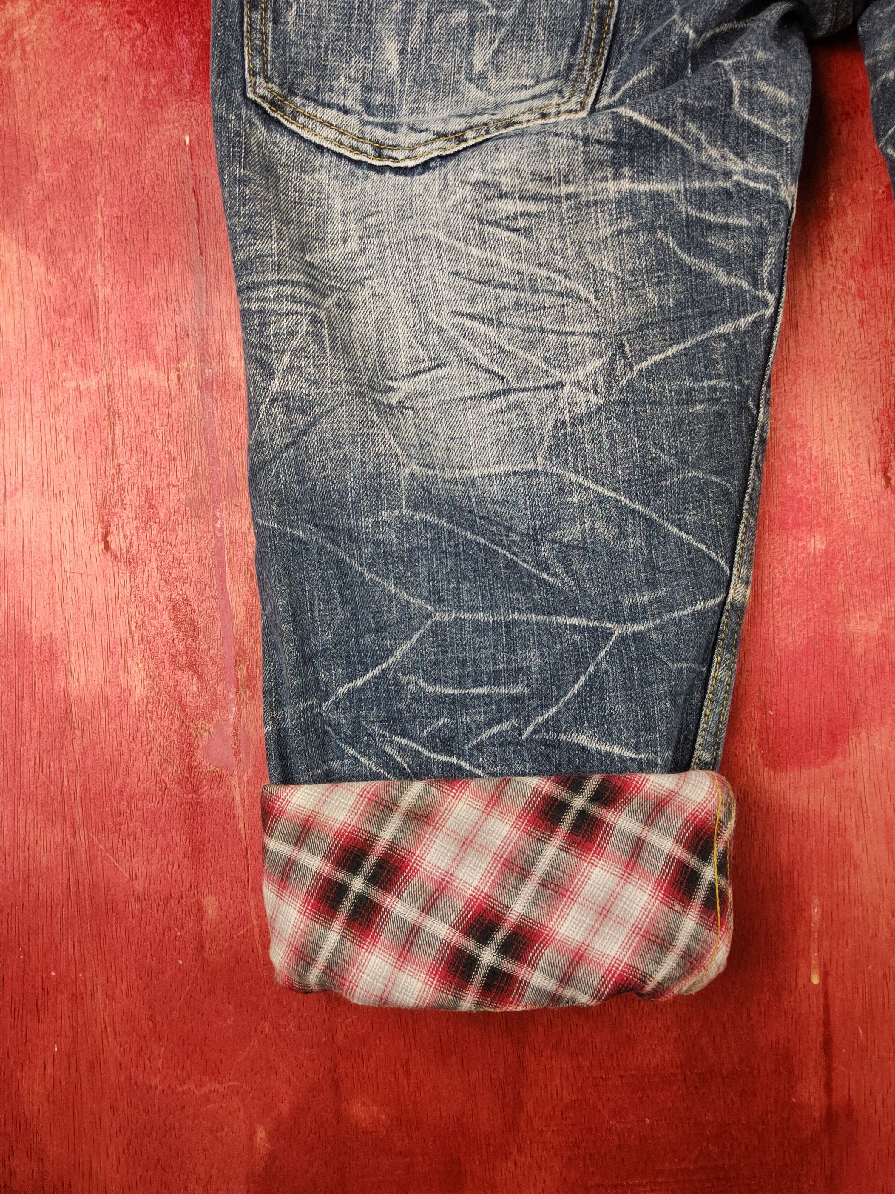Japanese Brand Nylaus double waist Dark Blue cropped short Denim #S1519 Size US 33 - 11 Thumbnail