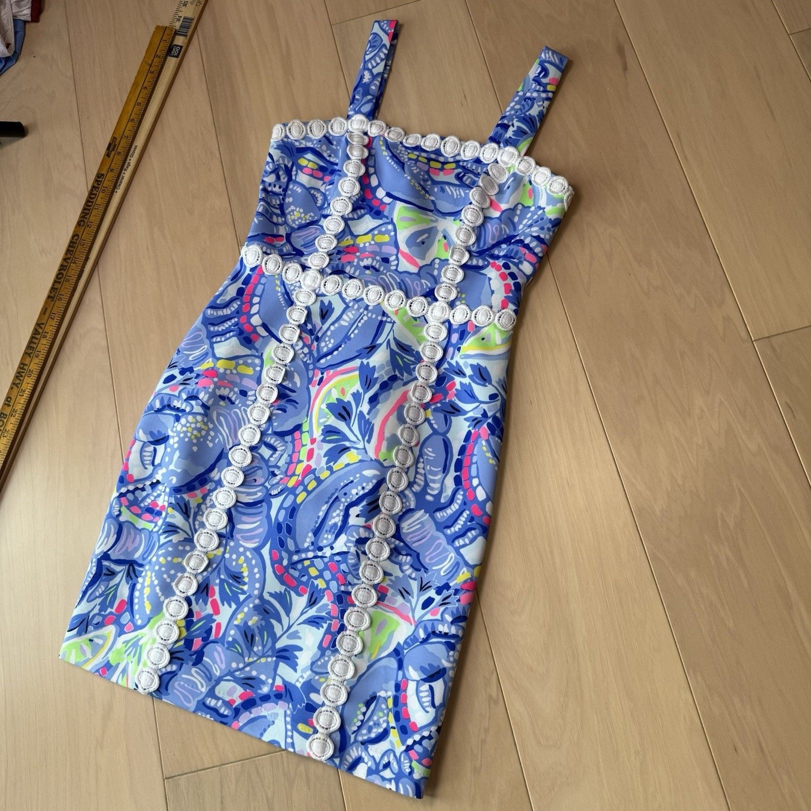 Lilly Pulitzer Lily Pulitzer Janelle Stretch Shift Dress Women's 2 Blue Size XS / US 0-2 / IT 36-38 - 10 Thumbnail