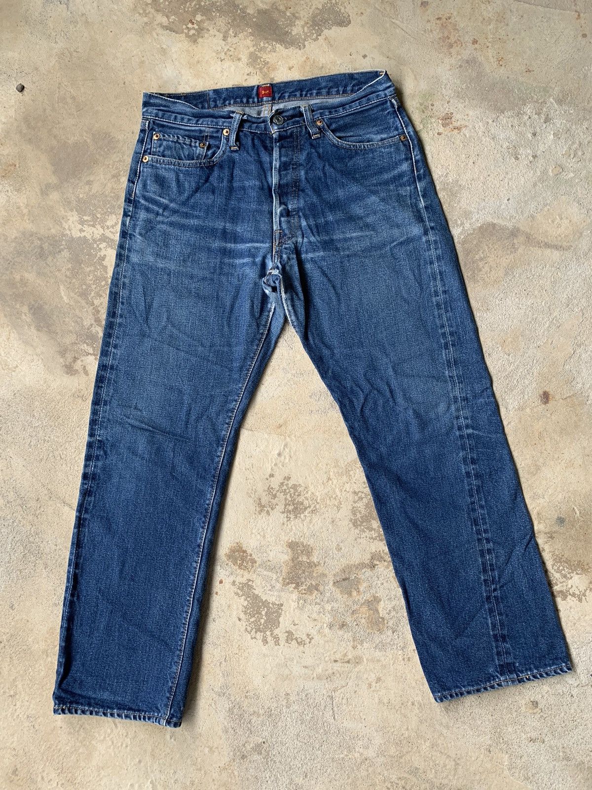 image of Lot 710 Selvedge Distressed Denim in Blue, Men's (Size 33)