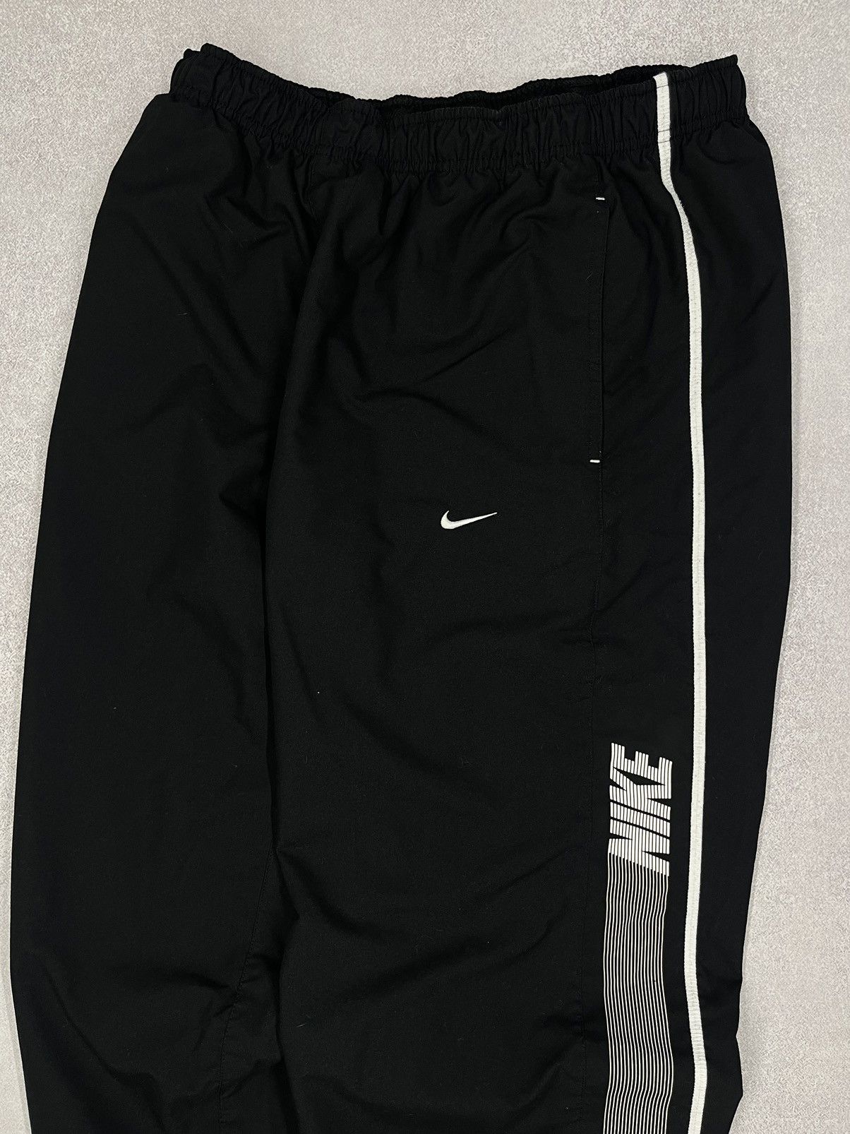 Nike Vintage Nike Nylon Black Sweatpants Double Big Logo Swoosh Size US 34 / EU 50 - 2 Thumbnail