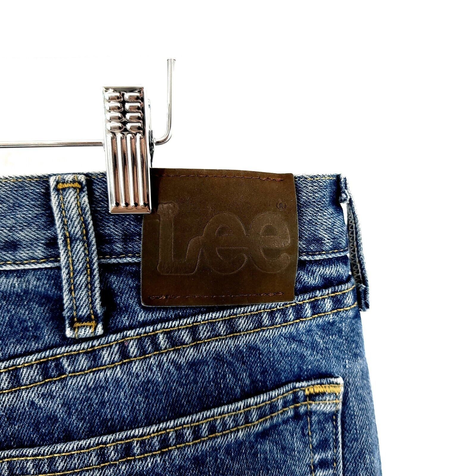 Lee Lee Regular Fit Blue Medium Wash Mid Rise Denim Jeans 36/32 Size US 36 / EU 52 - 4 Thumbnail