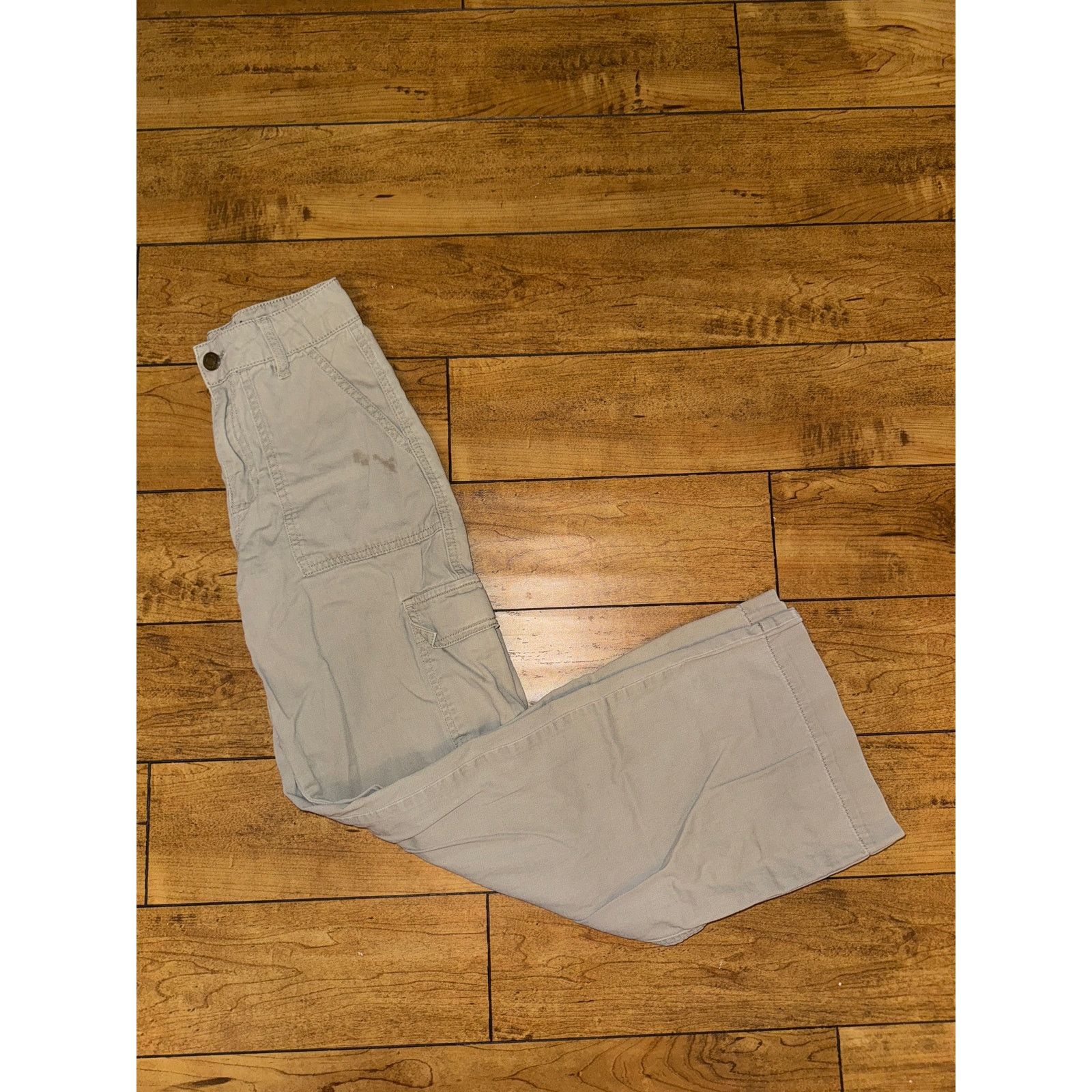 Japanese Brand × Vintage Indigo Rising Cargo Pants Khaki 00 24x28 Measured Size 24" / US 00 / IT 34 - 1 Thumbnail