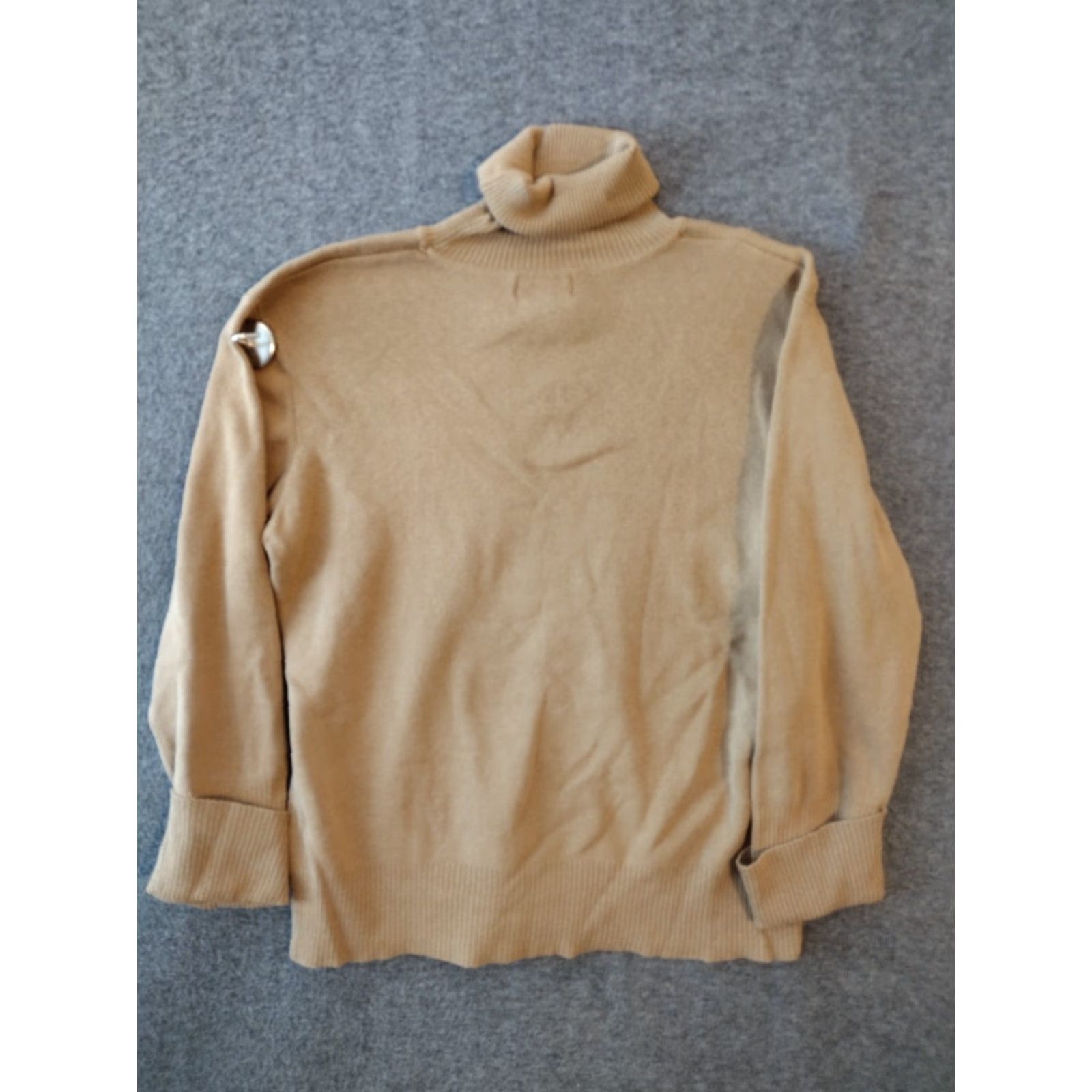 George GEORGE Women's Turtleneck Brown Sweater Size M 8-10 Pullover Casual All Seasons 80s 90s Size M / US 6-8 / IT 42-44 - 2 Thumbnail