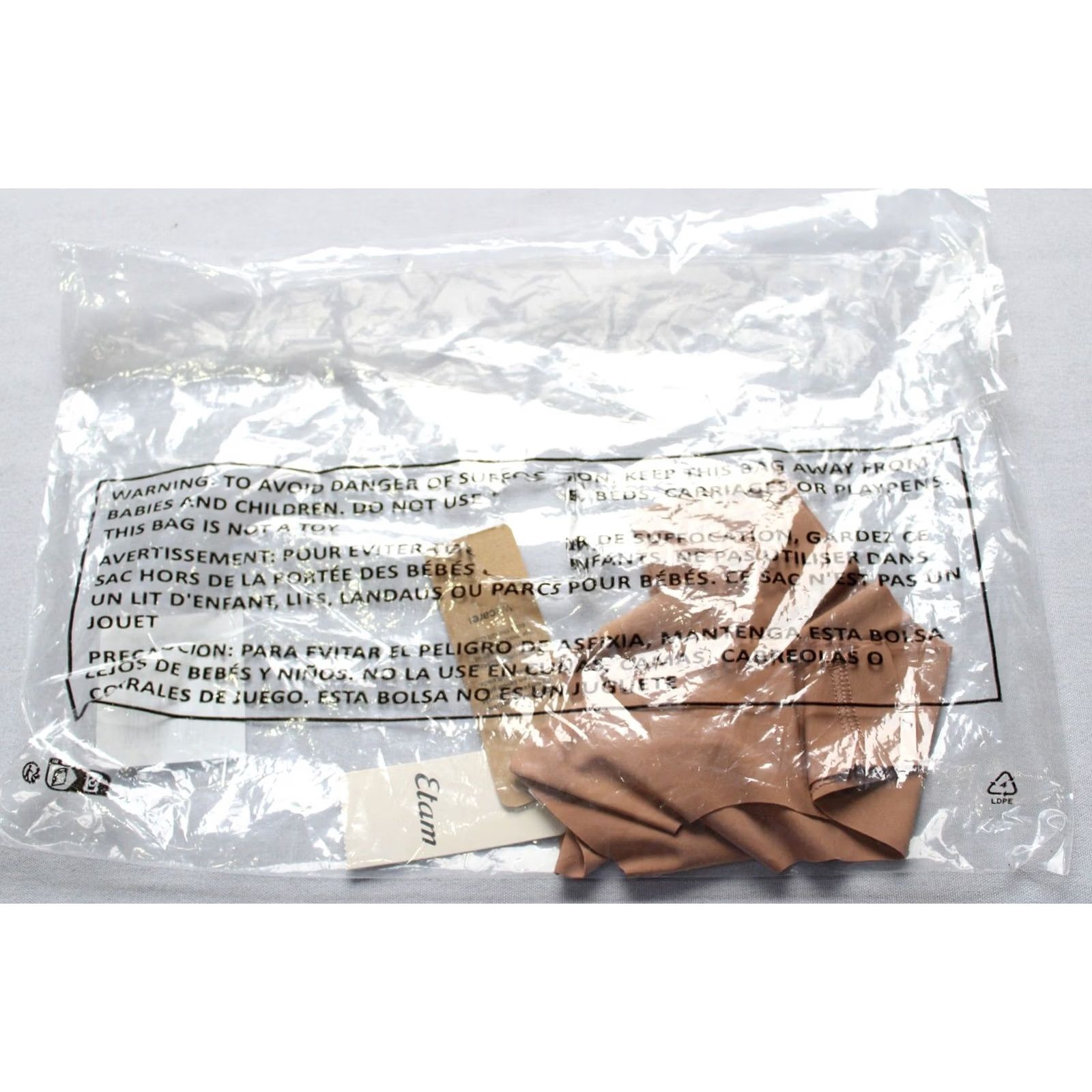 Vintage Etam Women's Pure Fit Microfibre Thong Panty AR8 Sand Medium Size 32" / US 10 / IT 46 - 5 Thumbnail