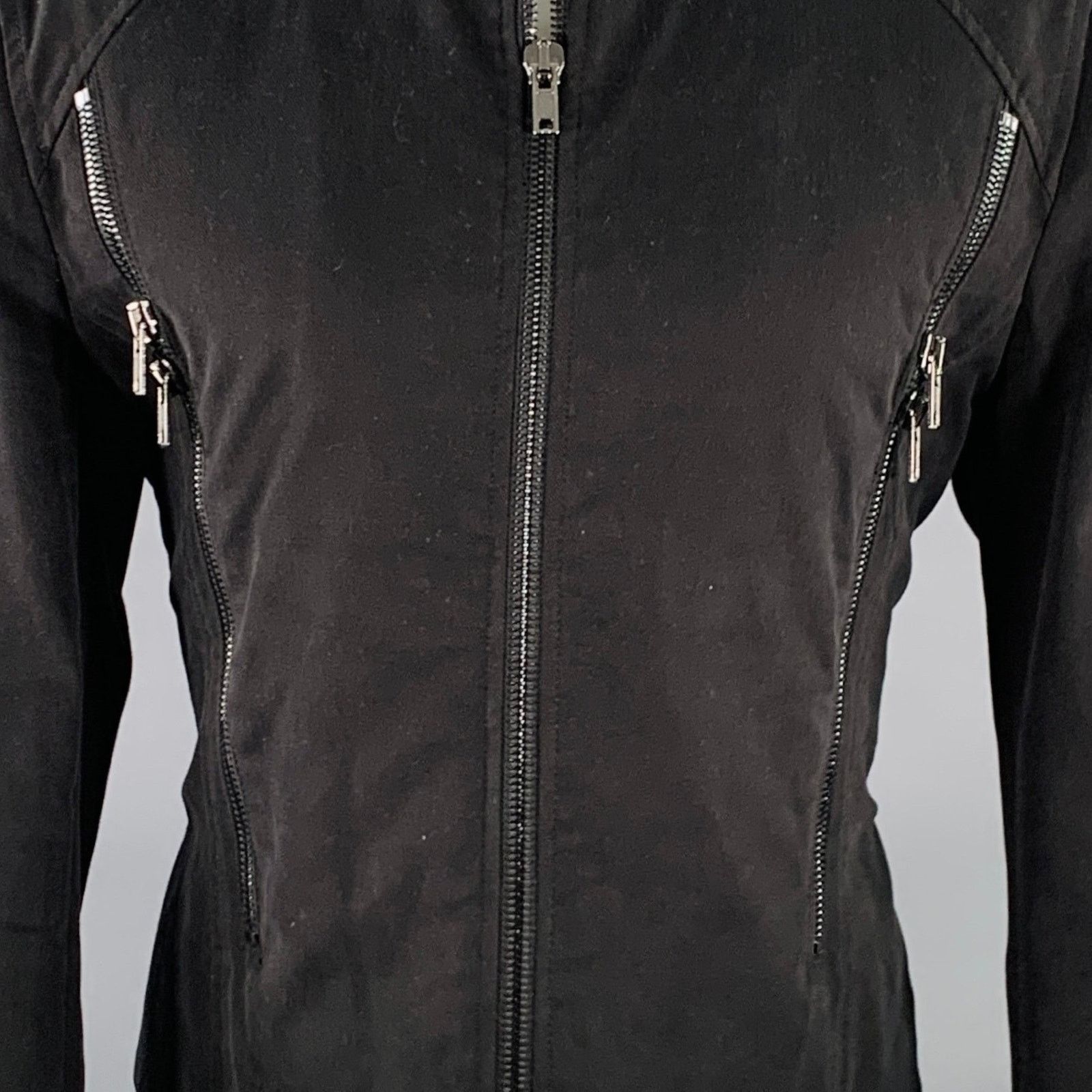 Tom Rebl TOM REBL Size M Black Cotton Blend Motorcycle Jacket Size US L / EU 52-54 / 3 - 2 Thumbnail