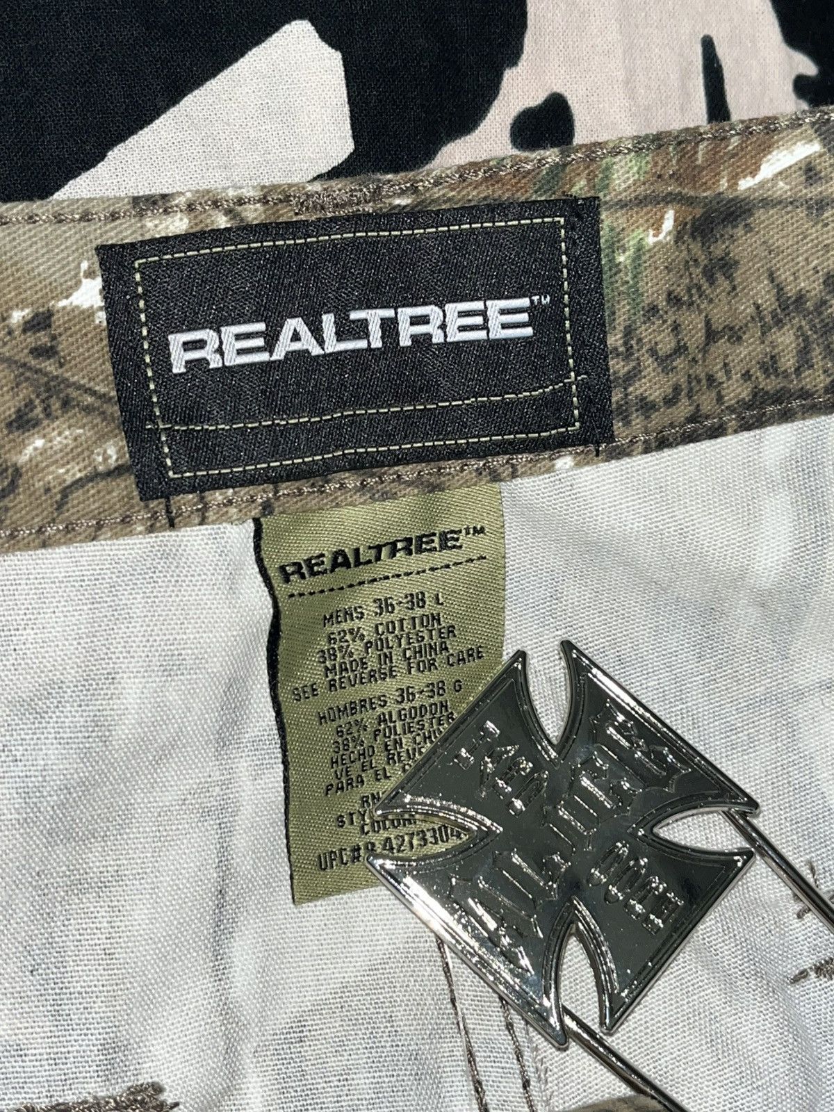 Vintage Crazy Y2K Baggy Skater Faded Tree Camo Wide Leg Cargo Pants Size US 36 / EU 52 - 5 Thumbnail