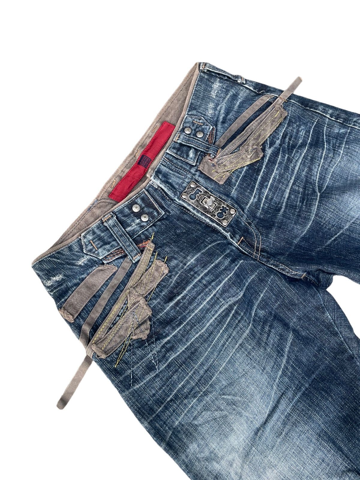 Marithe + Francois Girbaud Marithe Francois Girbaud Steel Lock Distressed Jeans Denim Size US 30 / EU 46 - 13 Thumbnail