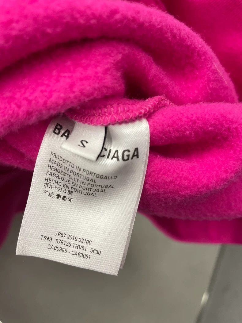 Balenciaga Balenciaga Fuchsia Hooded Fleece Sweatshirt Size US S / EU 44-46 / 1 - 4 Thumbnail