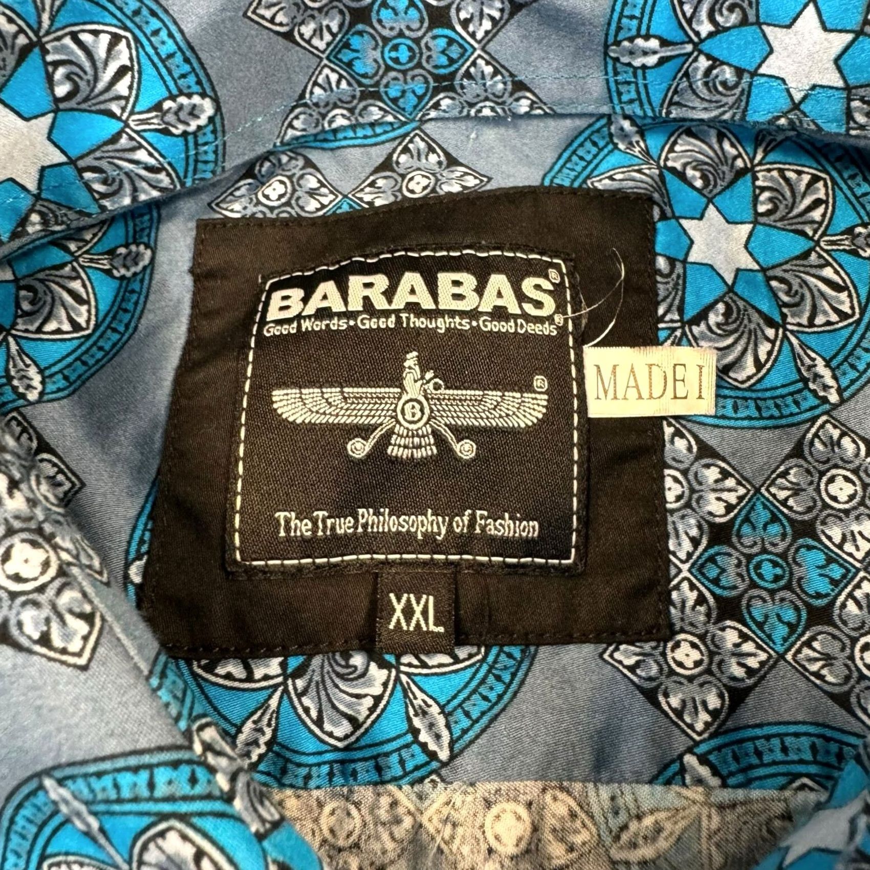 Vintage Barabas Shirt Men 2XL Geometric Long Sleeve All Over Print Cotton Preppy Shirt Size US XXL / EU 58 / 5 - 5 Thumbnail