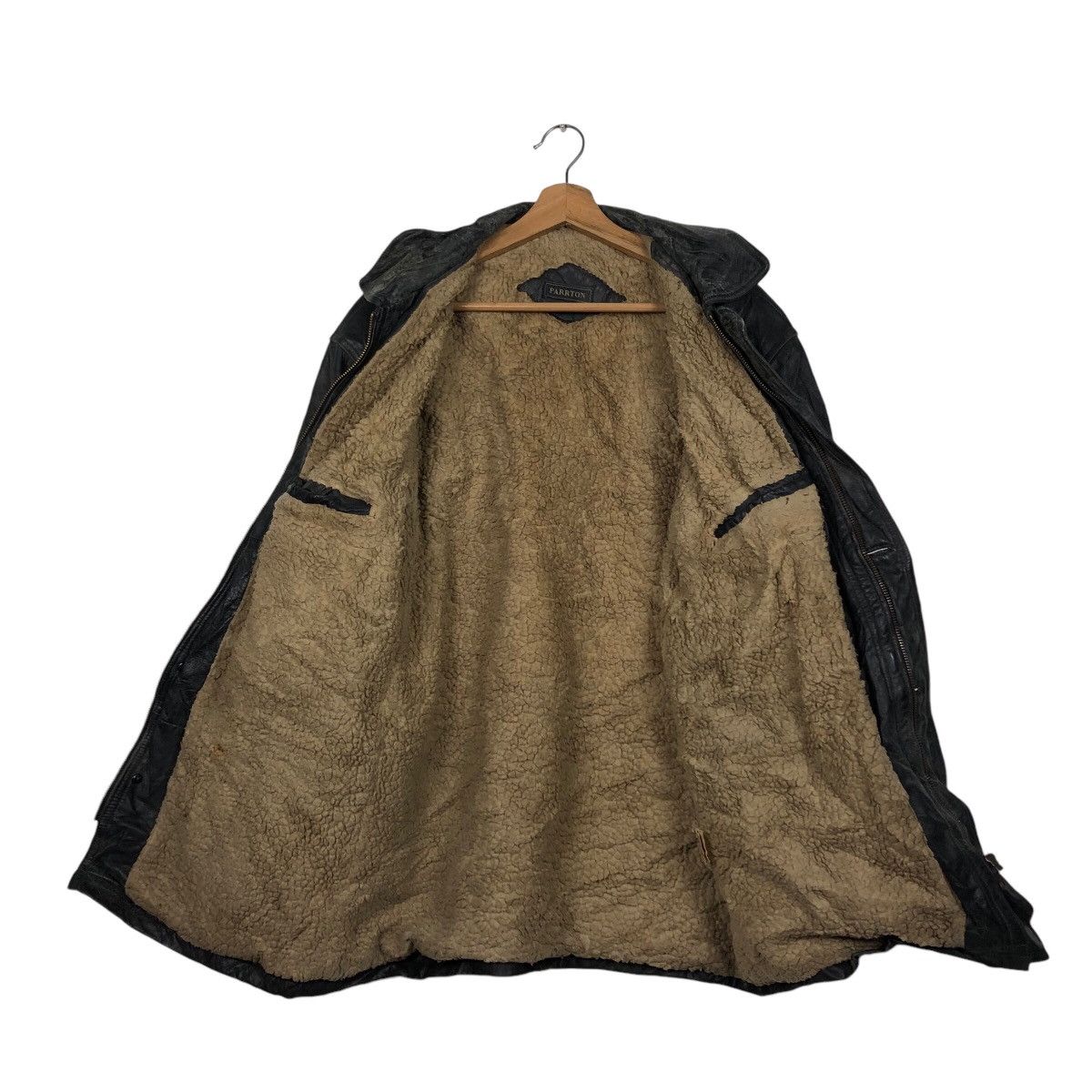 Vintage 📌Vintage 80's Biker Leather Jacket Parrton Blanket Military Size US M / EU 48-50 / 2 - 14 Thumbnail