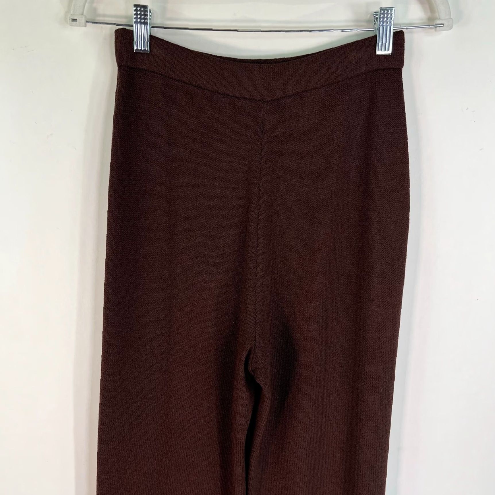 Vintage VINTAGE Marie Gray Wide Leg Pants Womens Size 4 Brown Stretch Knit 80s Size 27" / US 4 / IT 40 - 5 Thumbnail