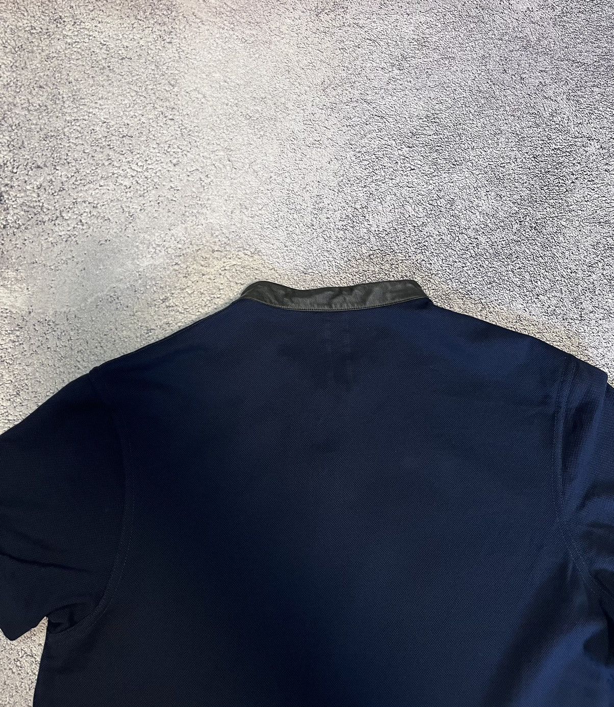 Saint Laurent Paris Saint Laurent Mens T - Shirt Polo Leather Collar Blue Size US L / EU 52-54 / 3 - 14 Thumbnail