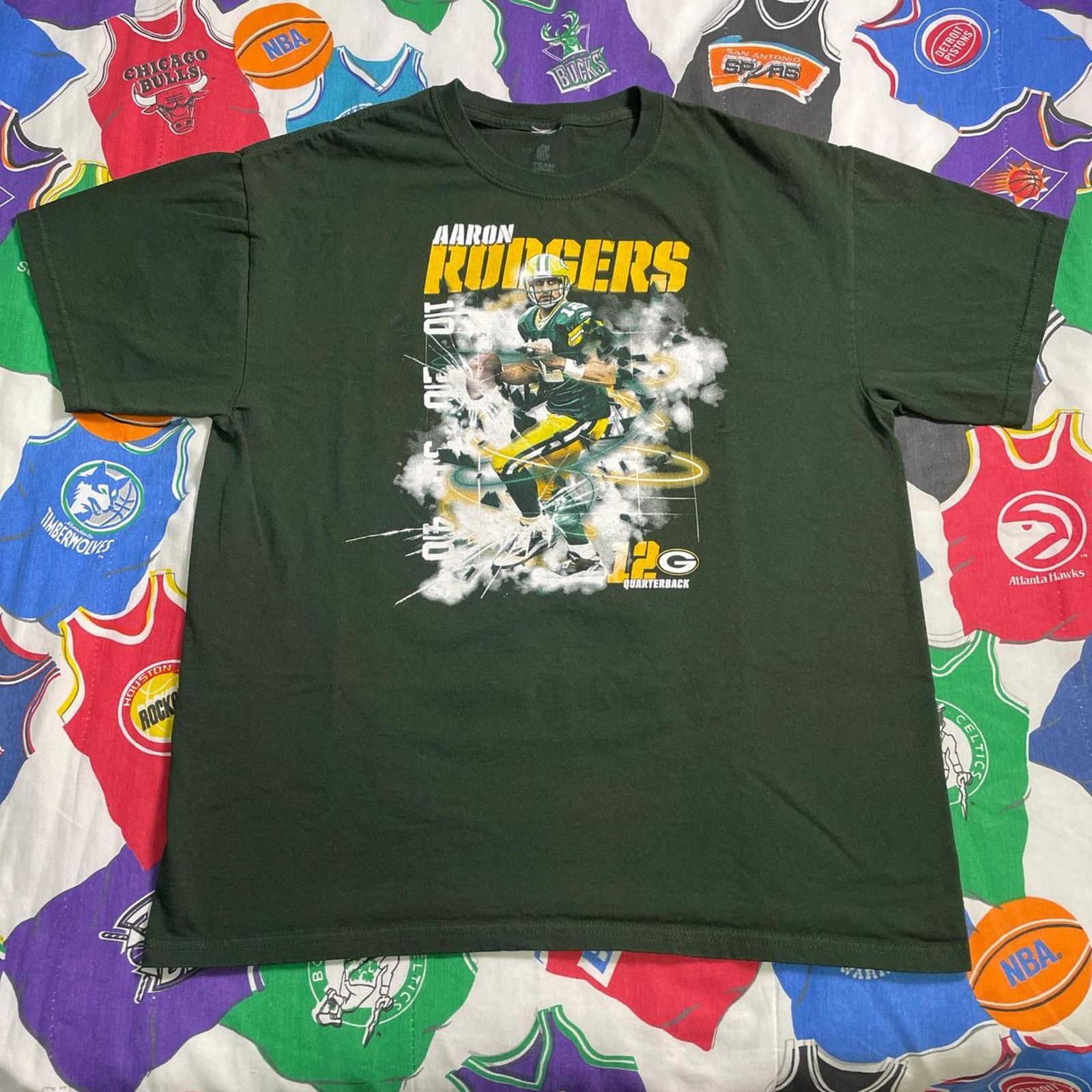 NFL Y2K NFL Aaron Rodgers Green Bay Packers Super Bowl Tee Size US L / EU 52-54 / 3 - 1 Thumbnail