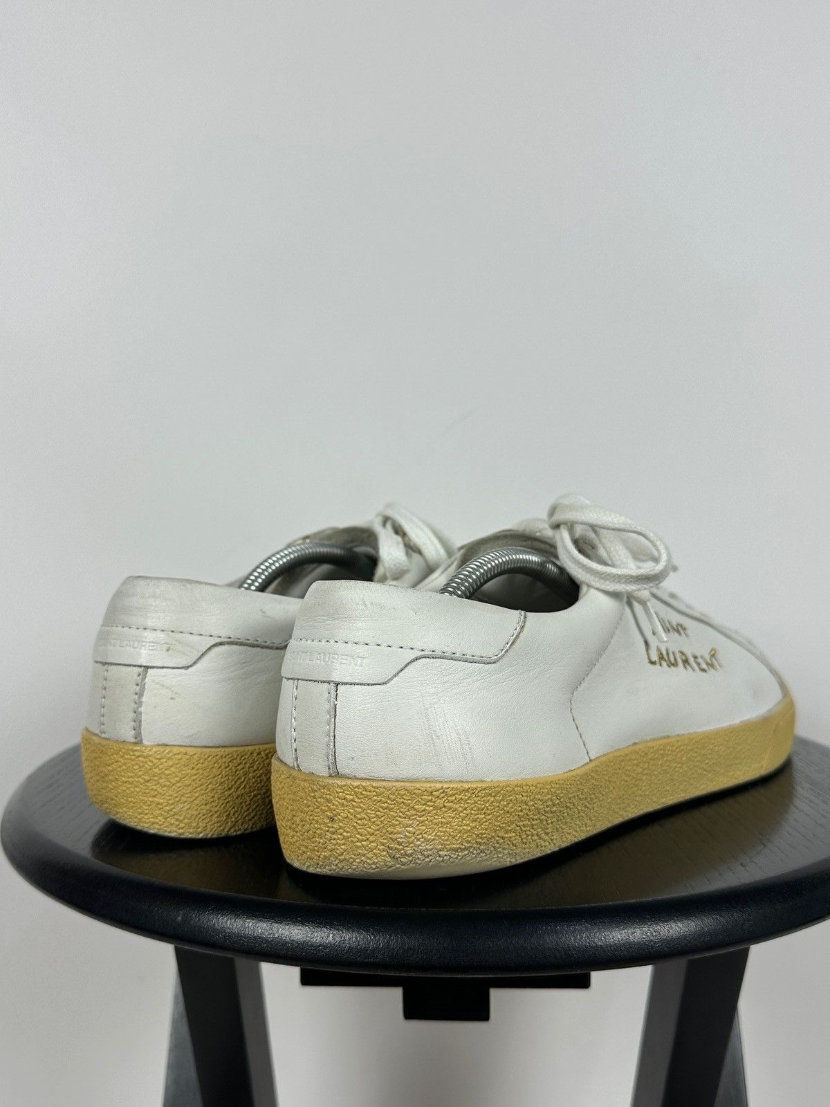 Saint Laurent Paris Saint Laurent Paris Court Classic Leather Low Top Sneakers Size US 12 / EU 45 - 6 Thumbnail
