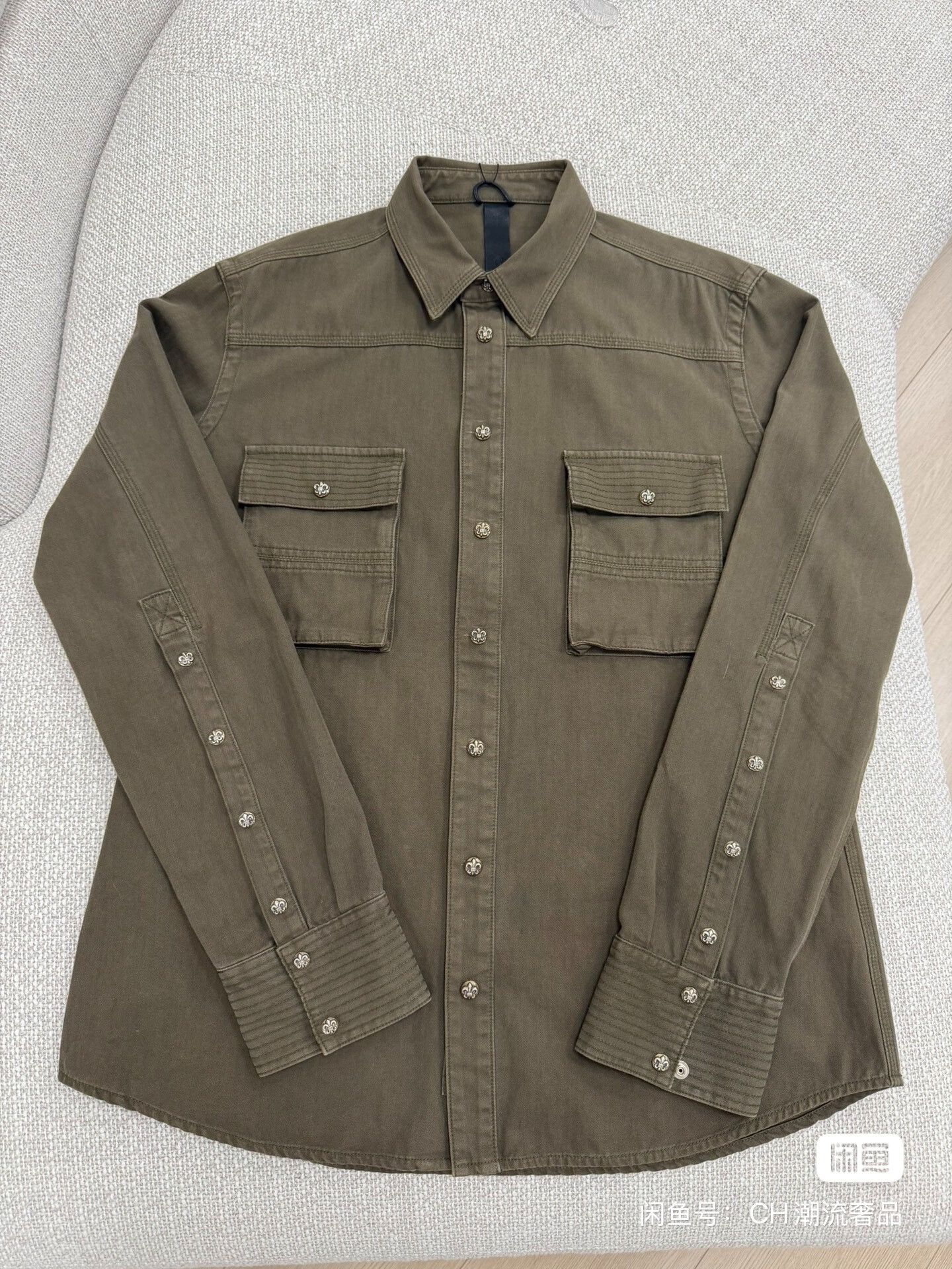 Chrome Hearts CHROME HEARTS Size XL Army Green Scout Flower Patch Silver Size US XL / EU 56 / 4 - 1 Thumbnail