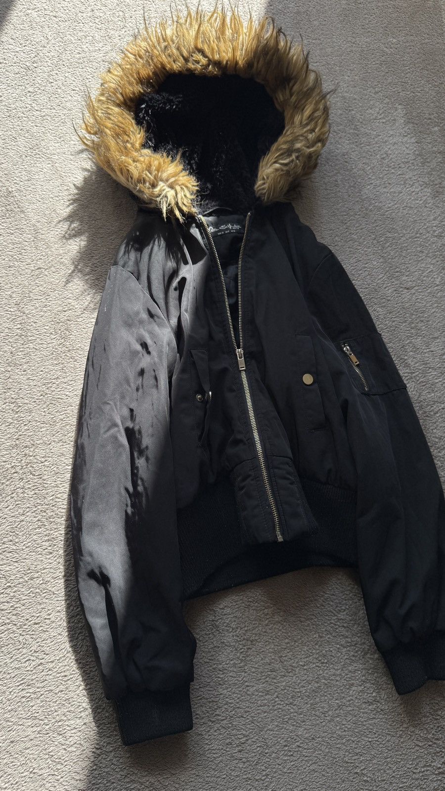 Le Grande Bleu (L.G.B.) Vintage Y2K Faux Fur Hood Jacket Opium LGB balenciaga fuzzy Size US S / EU 44-46 / 1 - 2 Thumbnail