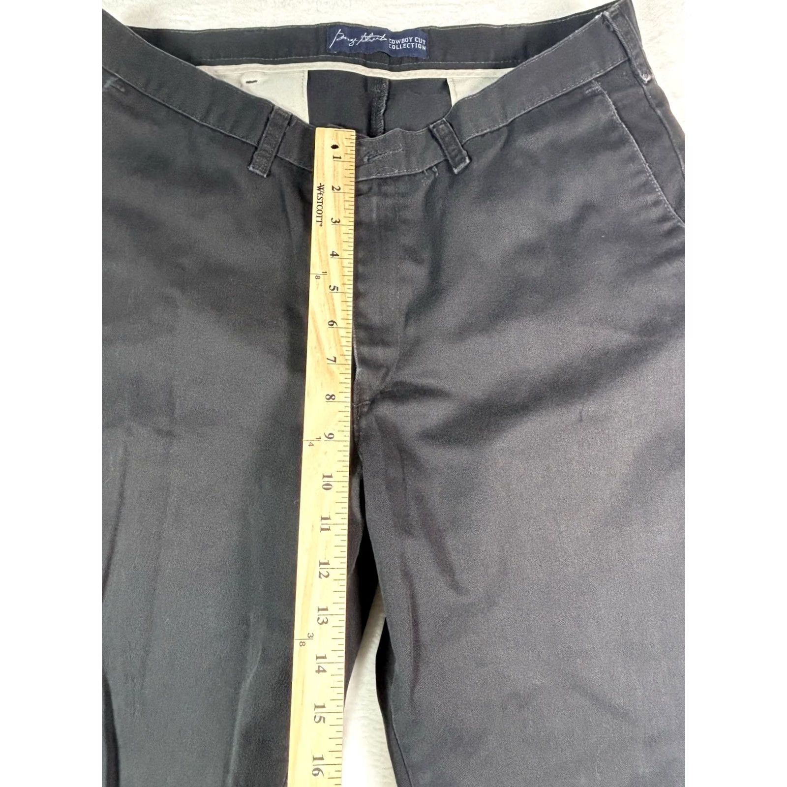 Wrangler Wrangler George Strait Cowboy Cut Collection Pants Black 35x32 Regular Men's Denim Front Pocket Zipper Button Collection Cowboy Theme Mens Size US 35 - 3 Thumbnail