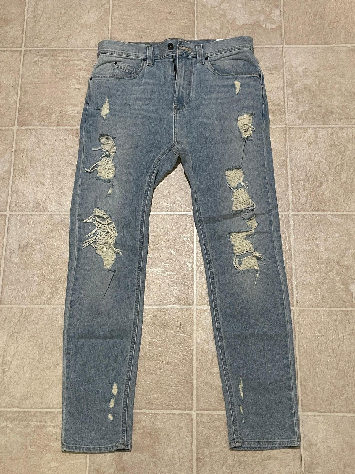 Empyre Empyre Light Blue Ripped Jeans Size US 30 / EU 46 - 1 Thumbnail