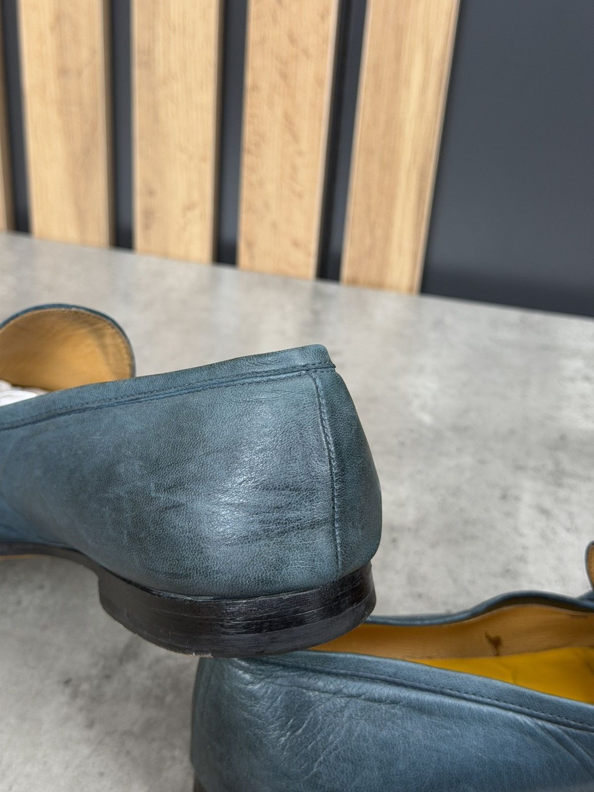 Doucal's Doucal’s Blue/Green Leather Penny Loafers EU 42 US 9 Size US 9 / EU 42 - 8 Thumbnail