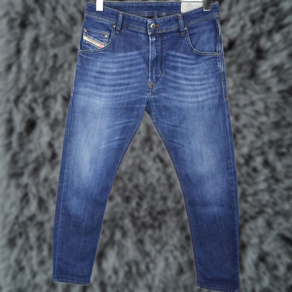 Diesel DIESEL Krayver Jeans Men's W30/L30 Stretch Regular Slim-Carrot R845B Blue Size US 30 / EU 46 - 1 Thumbnail