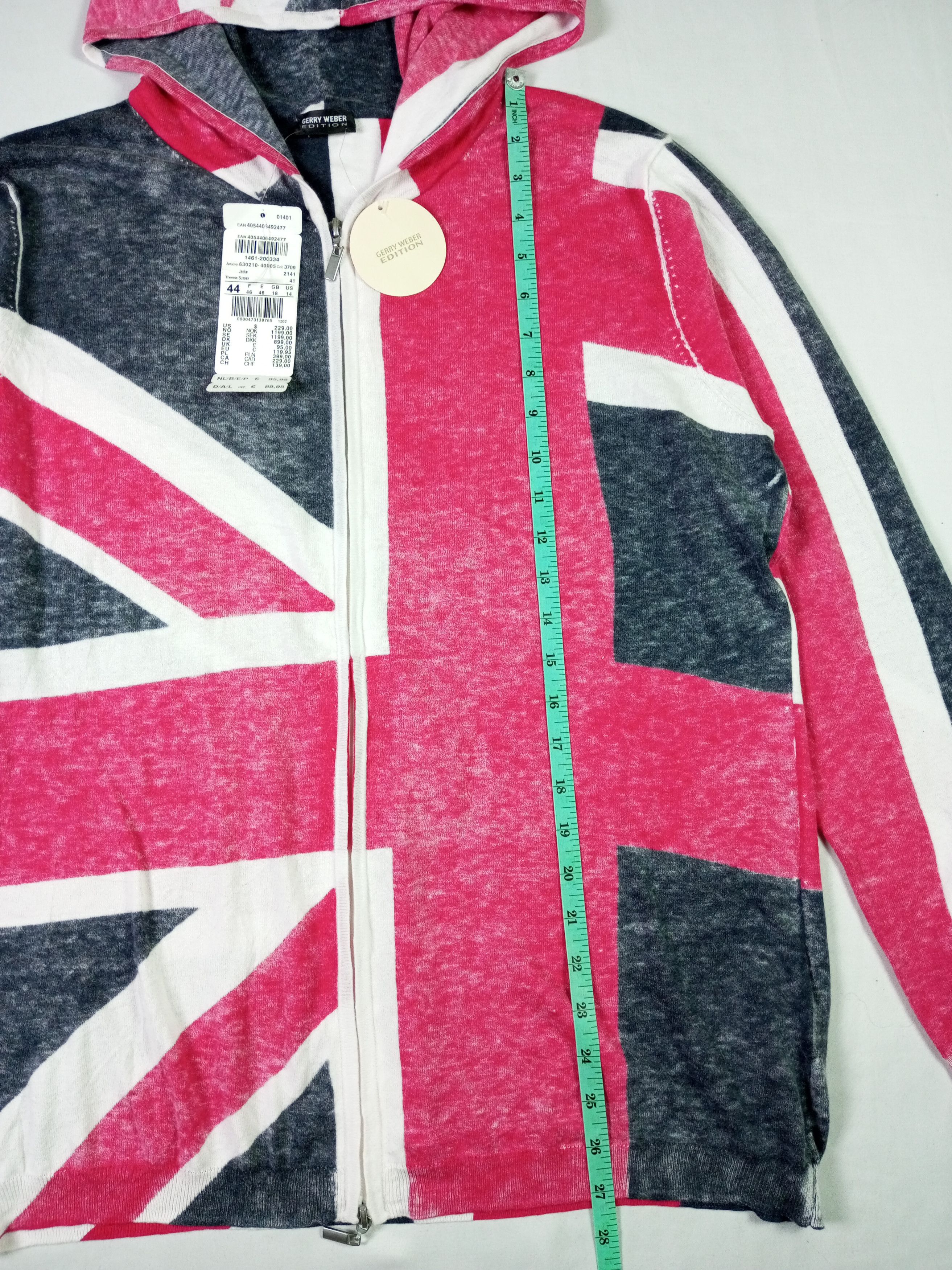 If Six Was Nine × Japanese Brand Gerry Weber Light Hoodie Union Jack All Over Print Size US L / EU 52-54 / 3 - 6 Thumbnail