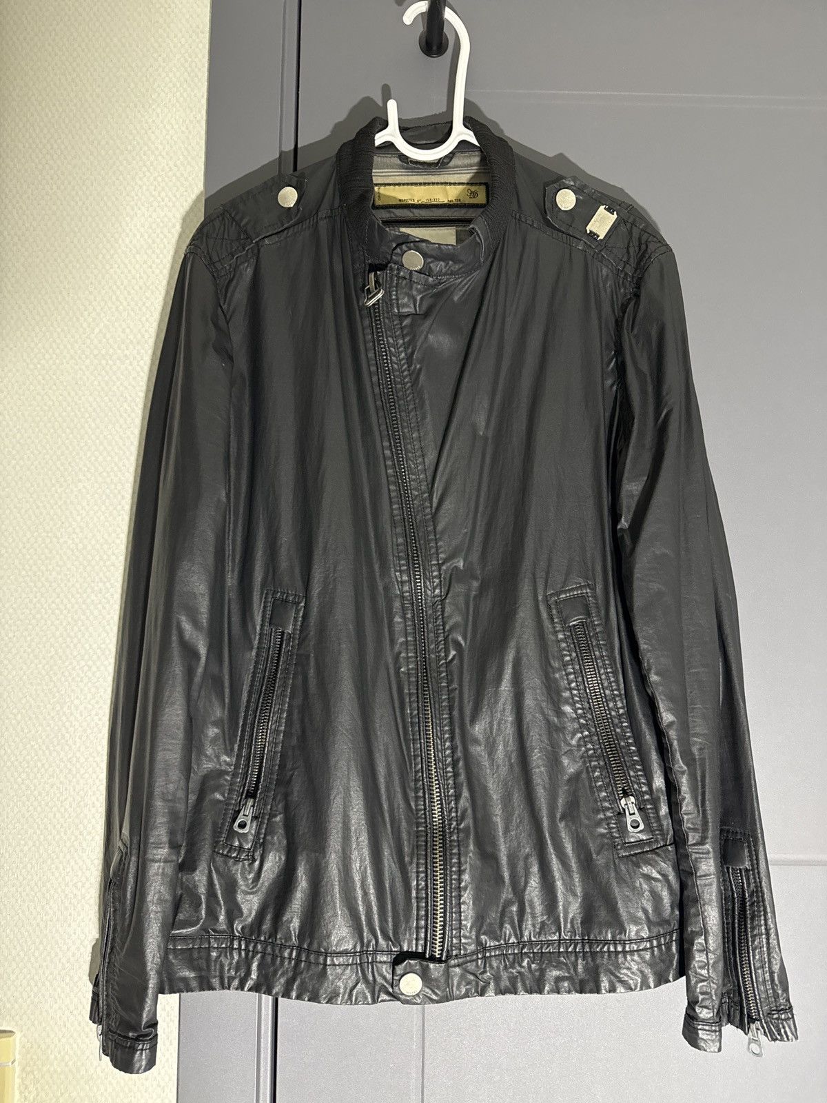 Diesel Diesel Archive Black Waxed Diagonal Jacket | Grailed