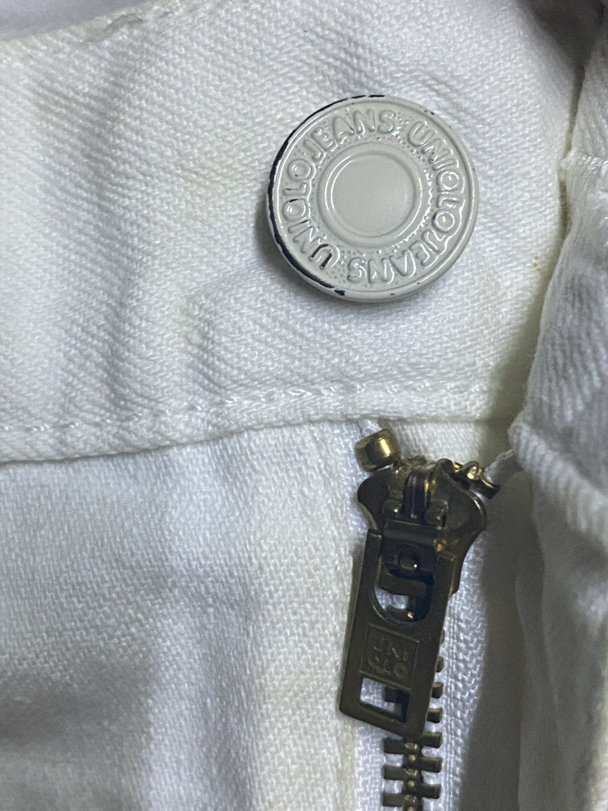 JW Anderson × Uniqlo Vintage Uniqlo S-002 Whit Denim Distressed Flare Jeans Size US 34 / EU 50 - 12 Thumbnail
