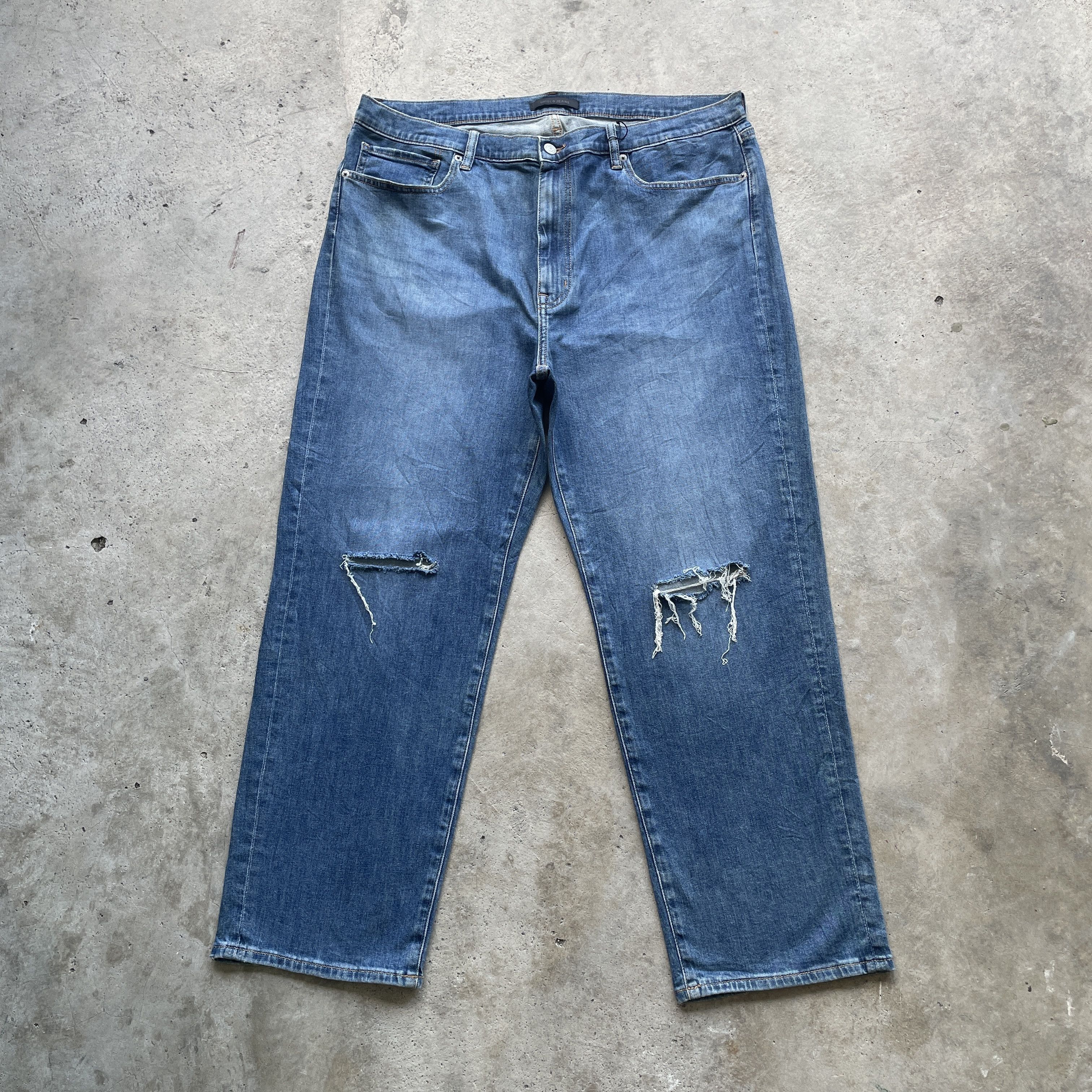 VINTAGE JAPANESE BRAND JEANS DISTRESSED DENIM PANTS W38x27.5