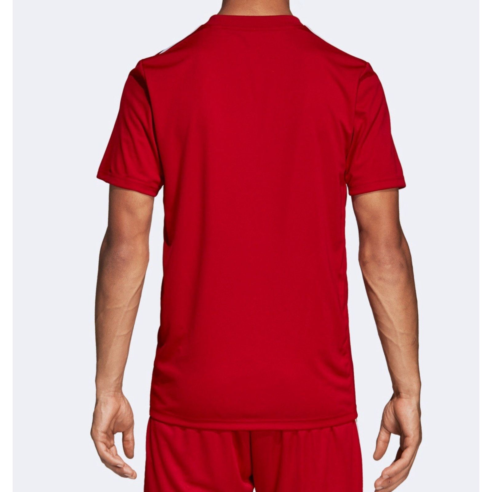 Adidas Adidas Shirt Mens Small Red Striped Climalite V-Neck Soccer Size US S / EU 44-46 / 1 - 8 Thumbnail