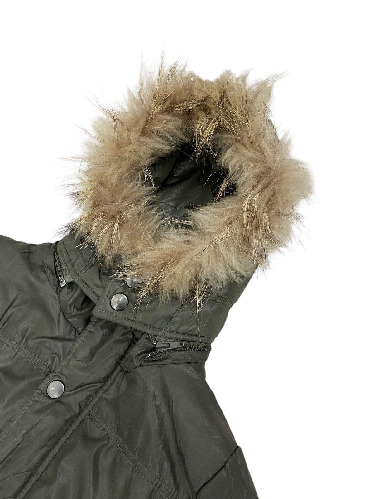 Yasuyuki Ishii Manics Light Fur Zipper Hoodie Puffle Winter Olive Green Size US S / EU 44-46 / 1 - 6 Thumbnail