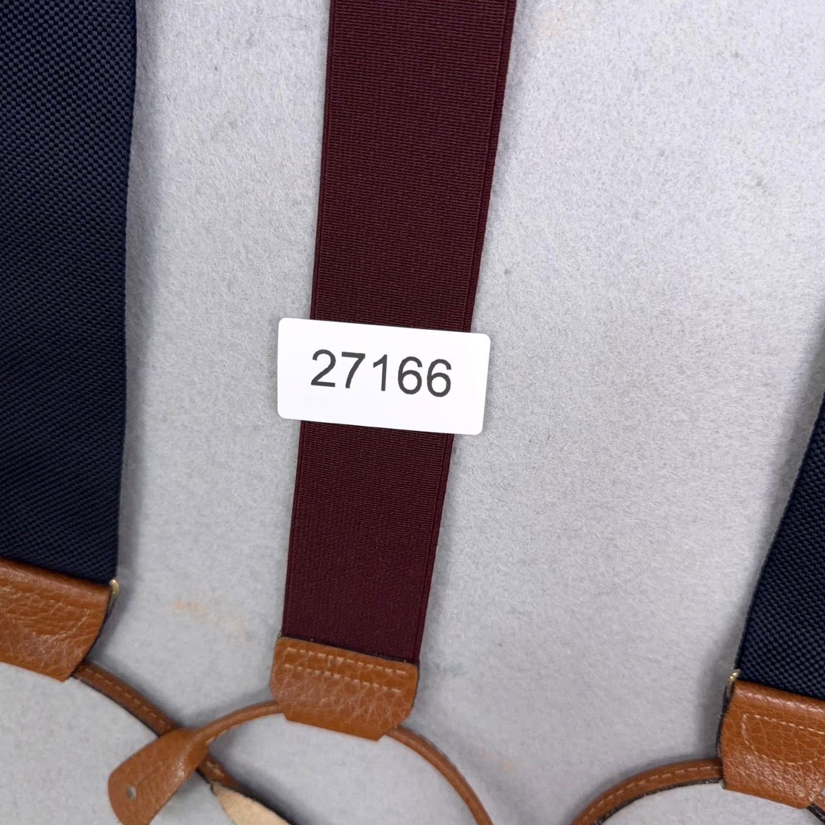 Brooks Brothers Brooks Brothers Mens Suspenders One Size Blue Elastic Leather Adjustable Size ONE SIZE - 8 Thumbnail