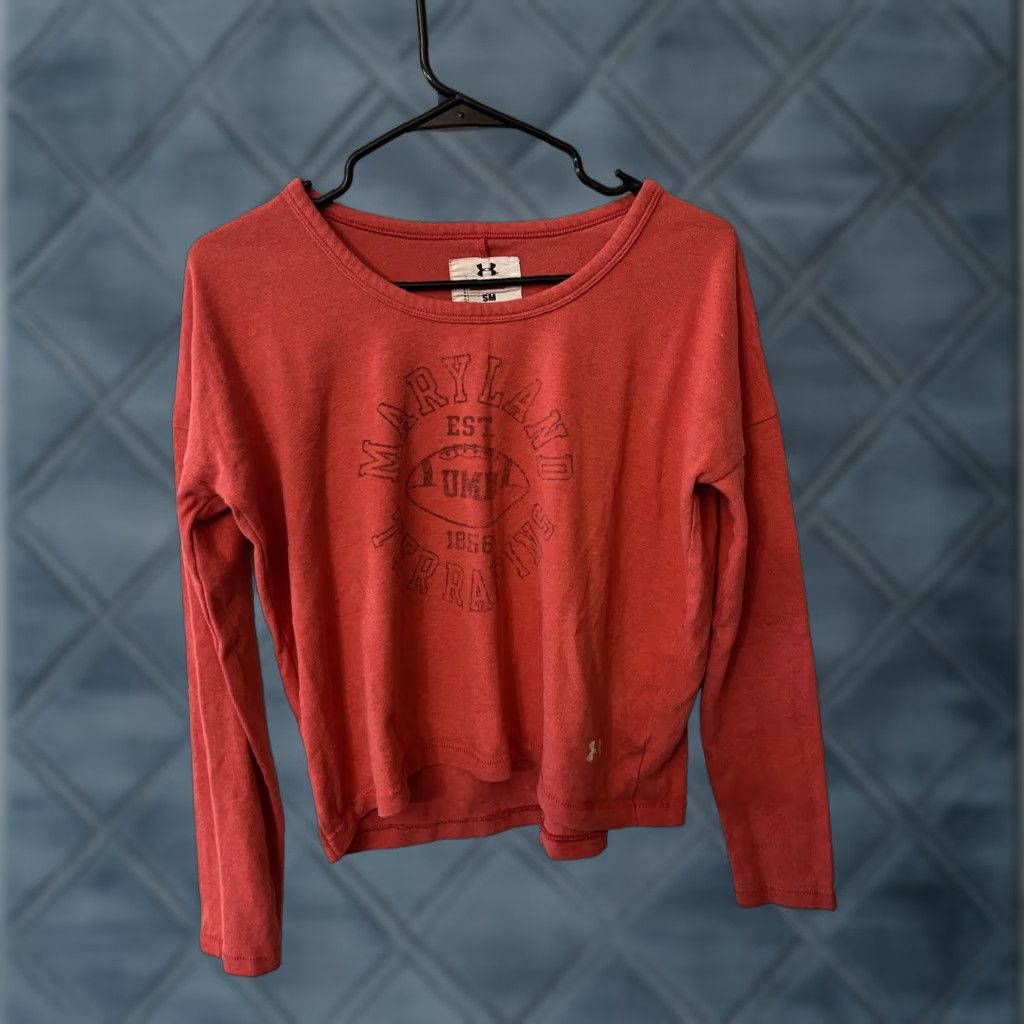Under Armour Under Armour Legacy Crewneck Sweater Women's Small Red Long Sleeve Athleisure Size S / US 4 / IT 40 - 1 Thumbnail
