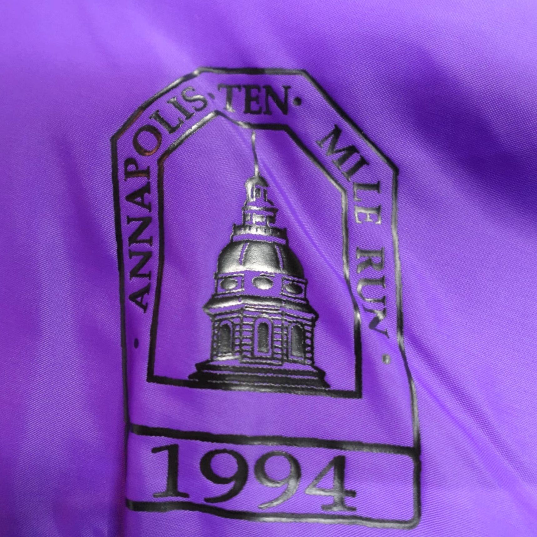 Vintage VINTAGE Annapolis 10 Mile Run Jacket L Windbreaker Full Zip Blue Black Purple Mens Size US L / EU 52-54 / 3 - 2 Thumbnail