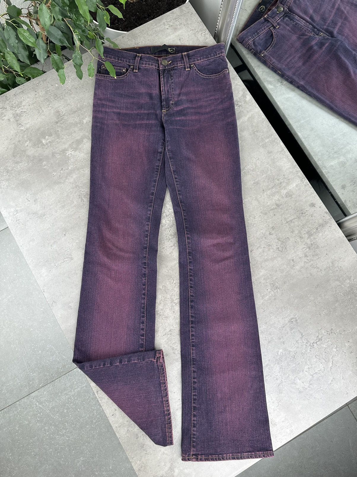 image of Avant Garde x Just Cavalli Flared Jeans in Violet, Women's (Size 26)