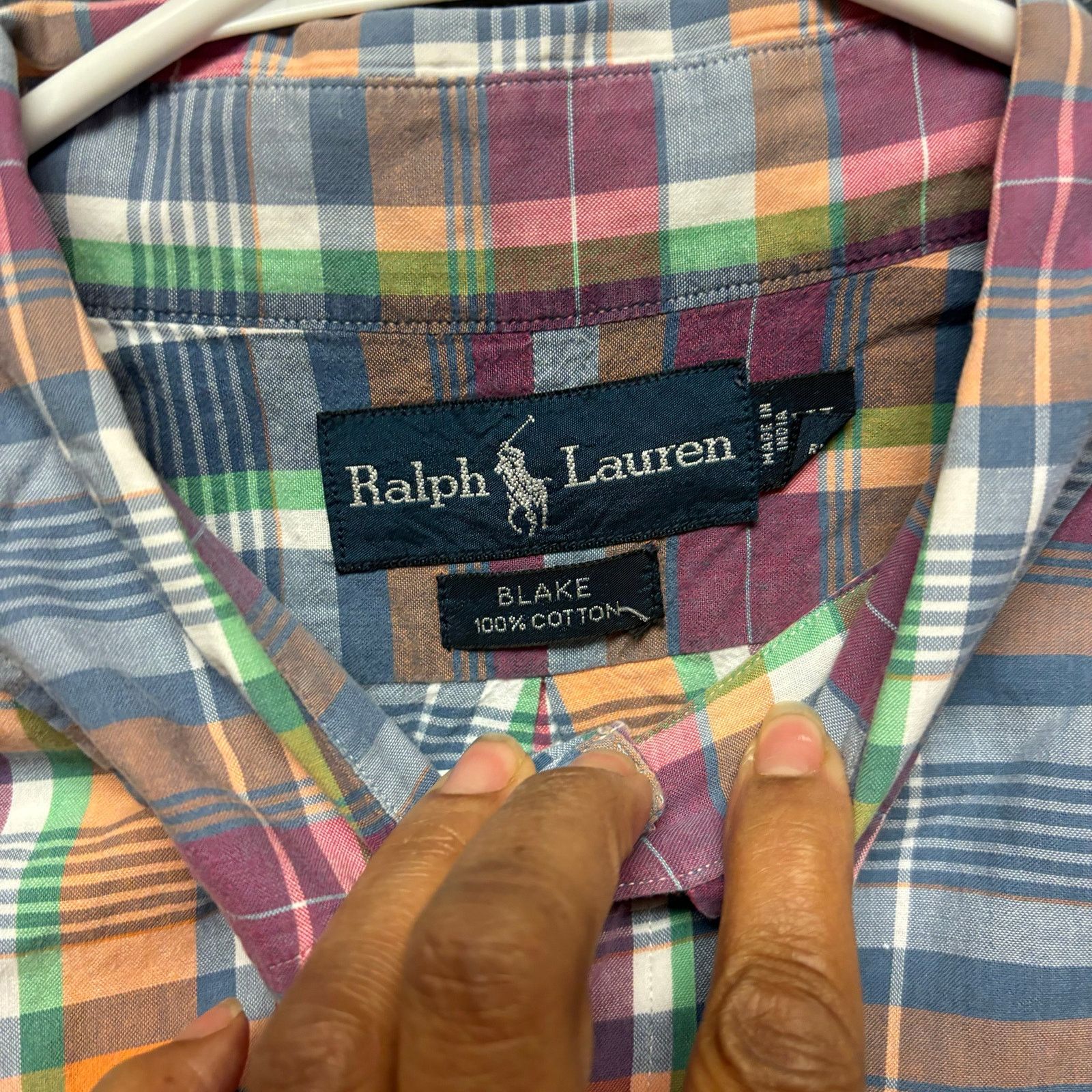 Ralph Lauren Vintage Ralph Lauren Plaid Shirt Blake 100% Cotton Mens XL Size US XL / EU 56 / 4 - 6 Thumbnail