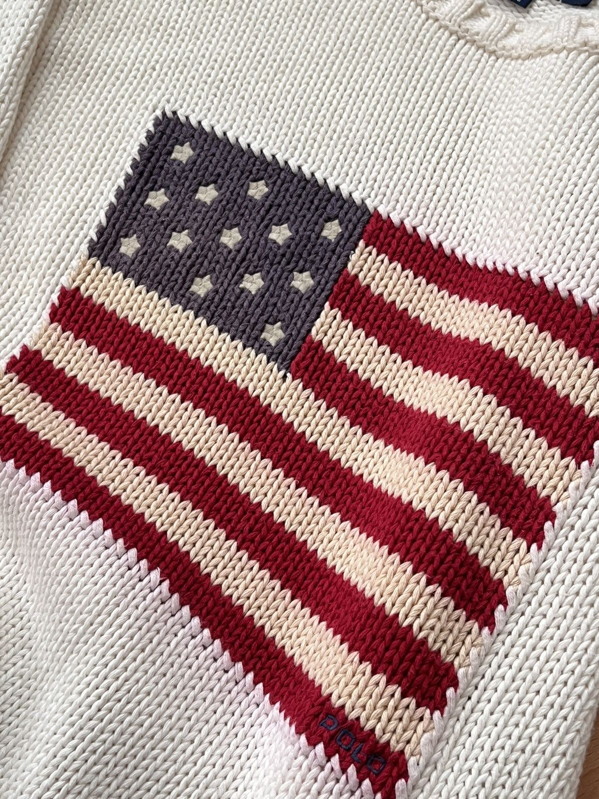 Polo Ralph Lauren Vintage Polo Ralph Lauren American Flag Sweater Size S / US 4 / IT 40 - 4 Thumbnail
