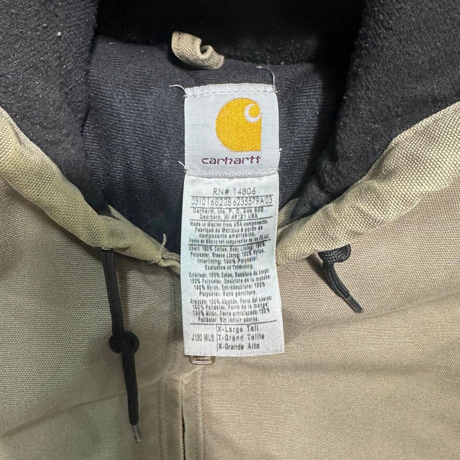 Carhartt Vintage Carhartt Quilted Lined Hooded Canvas Jacket Brown Size US XL / EU 56 / 4 - 3 Thumbnail