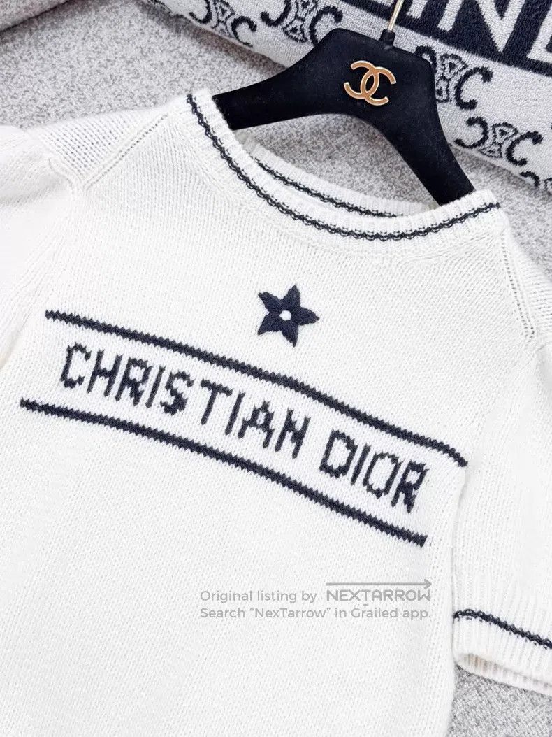 Dior Dior Lucky Star slogan knitted short sleeves Size XXS / US 00 / IT 34 - 4 Thumbnail