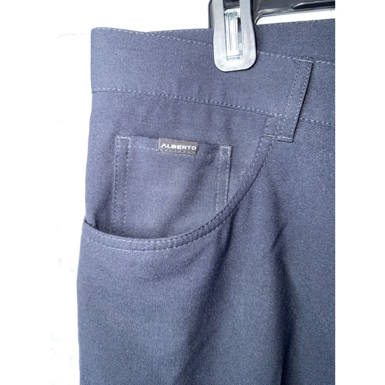 Vintage VINTAGE Alberto Comfort Fit Ceramica Polyester Blend Black Pants 34x33 Size US 34 / EU 50 - 3 Thumbnail