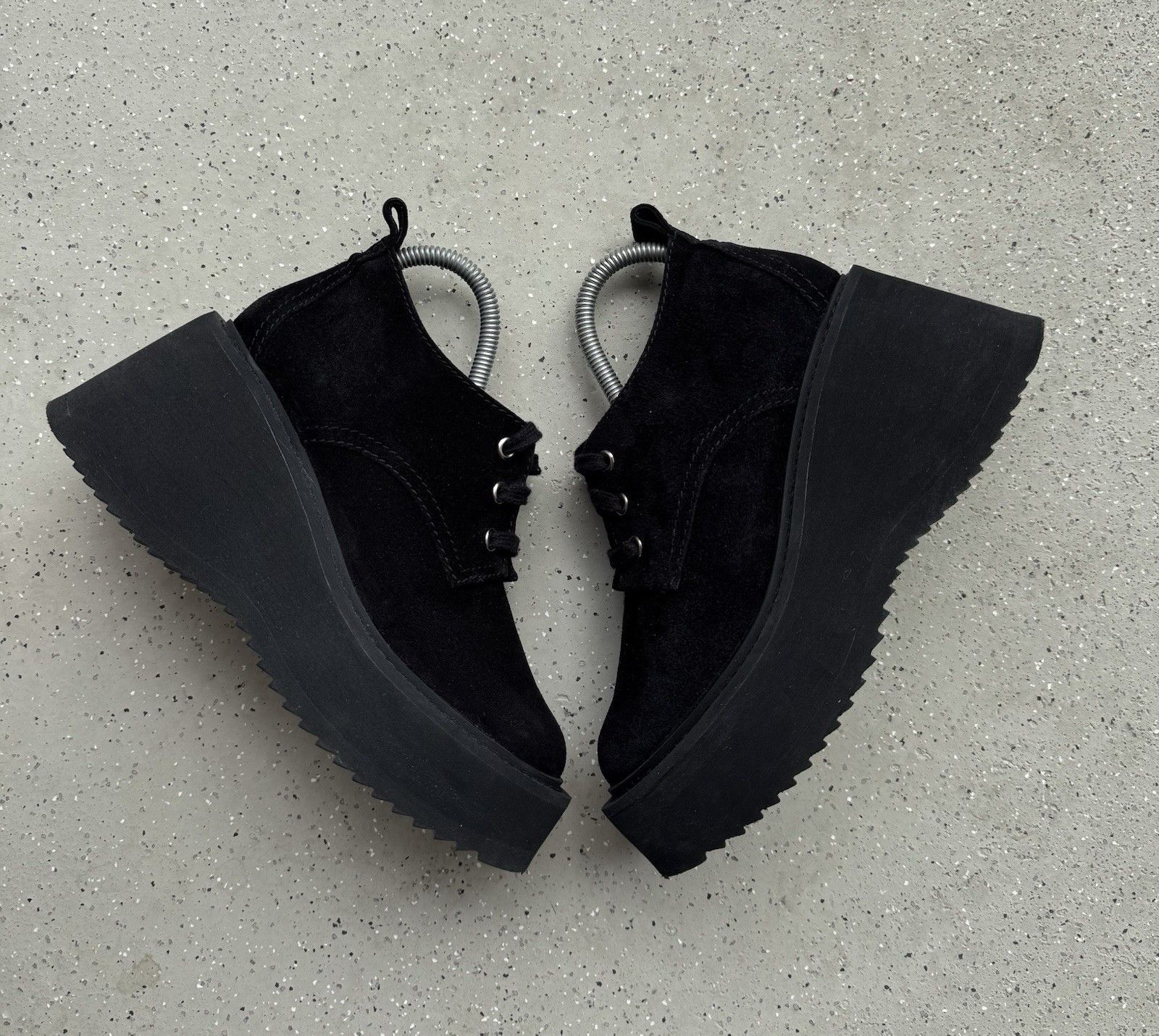 Nicole Saldana Nicole Saldana Womens suede Demi platform shoes rave y2k Size US 7 / IT 37 - 1 Thumbnail