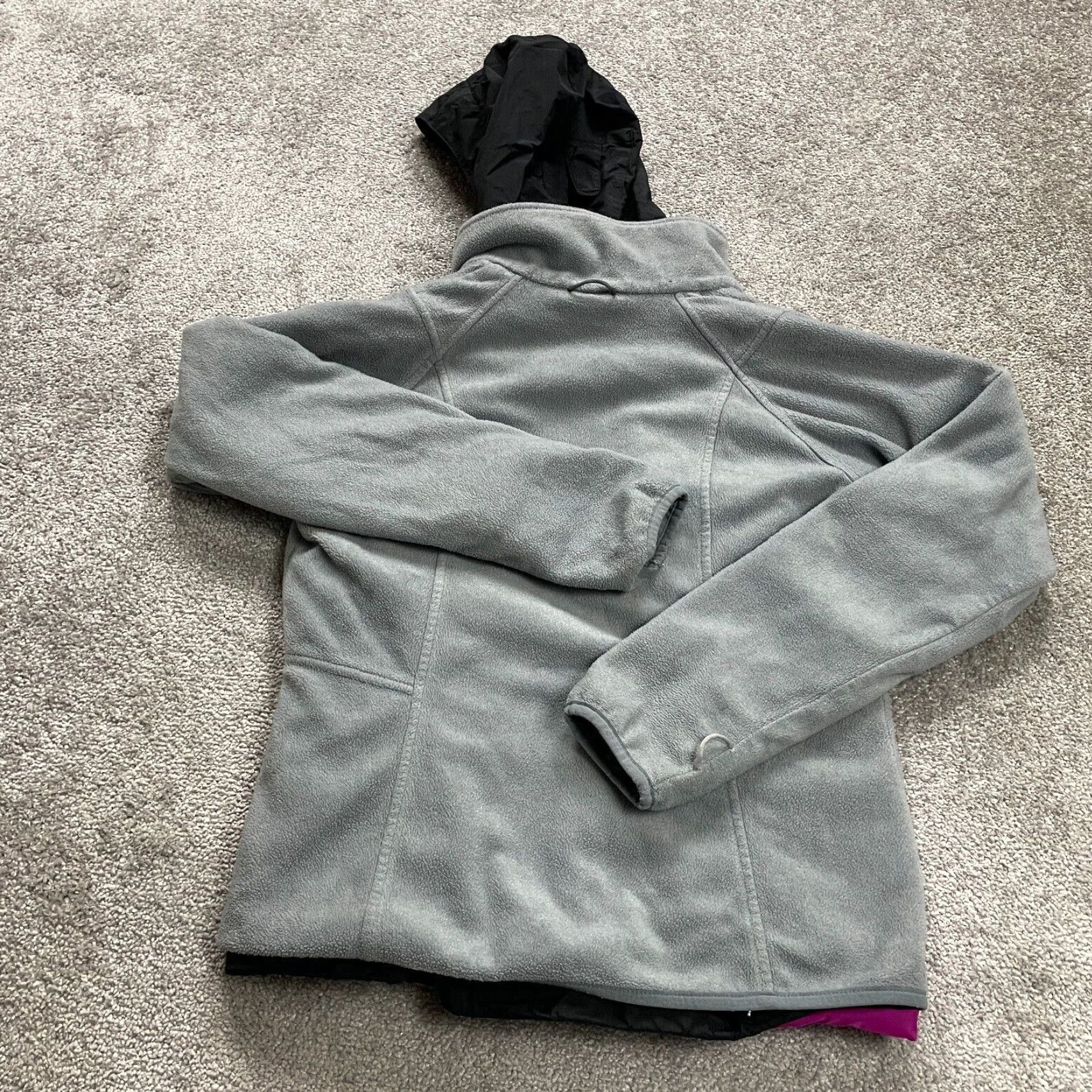 Vintage Columbia Interchange Full Zip Fleece Jacket Womens M Gray Purple Hoodie Size M / US 6-8 / IT 42-44 - 2 Thumbnail