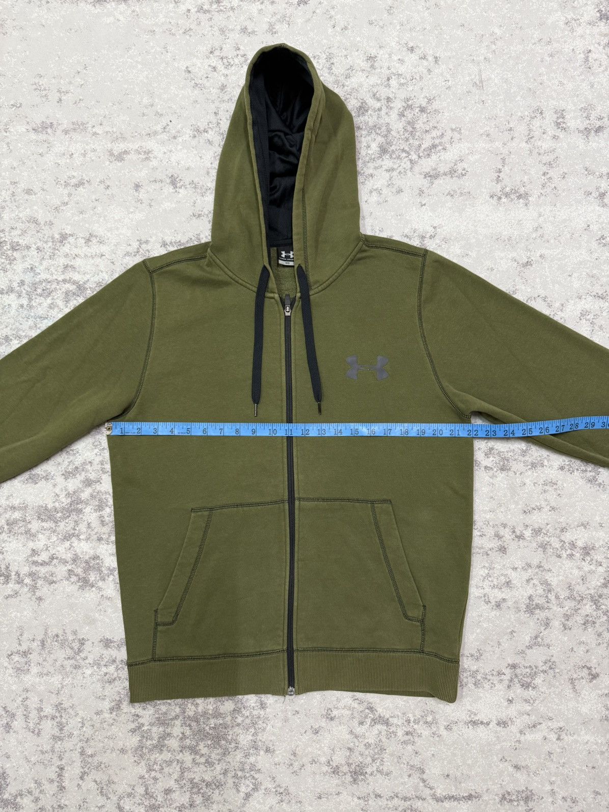 Under Armour Under Armour Olive Green Zip Up Sweater Hoodie Size US M / EU 48-50 / 2 - 17 Thumbnail