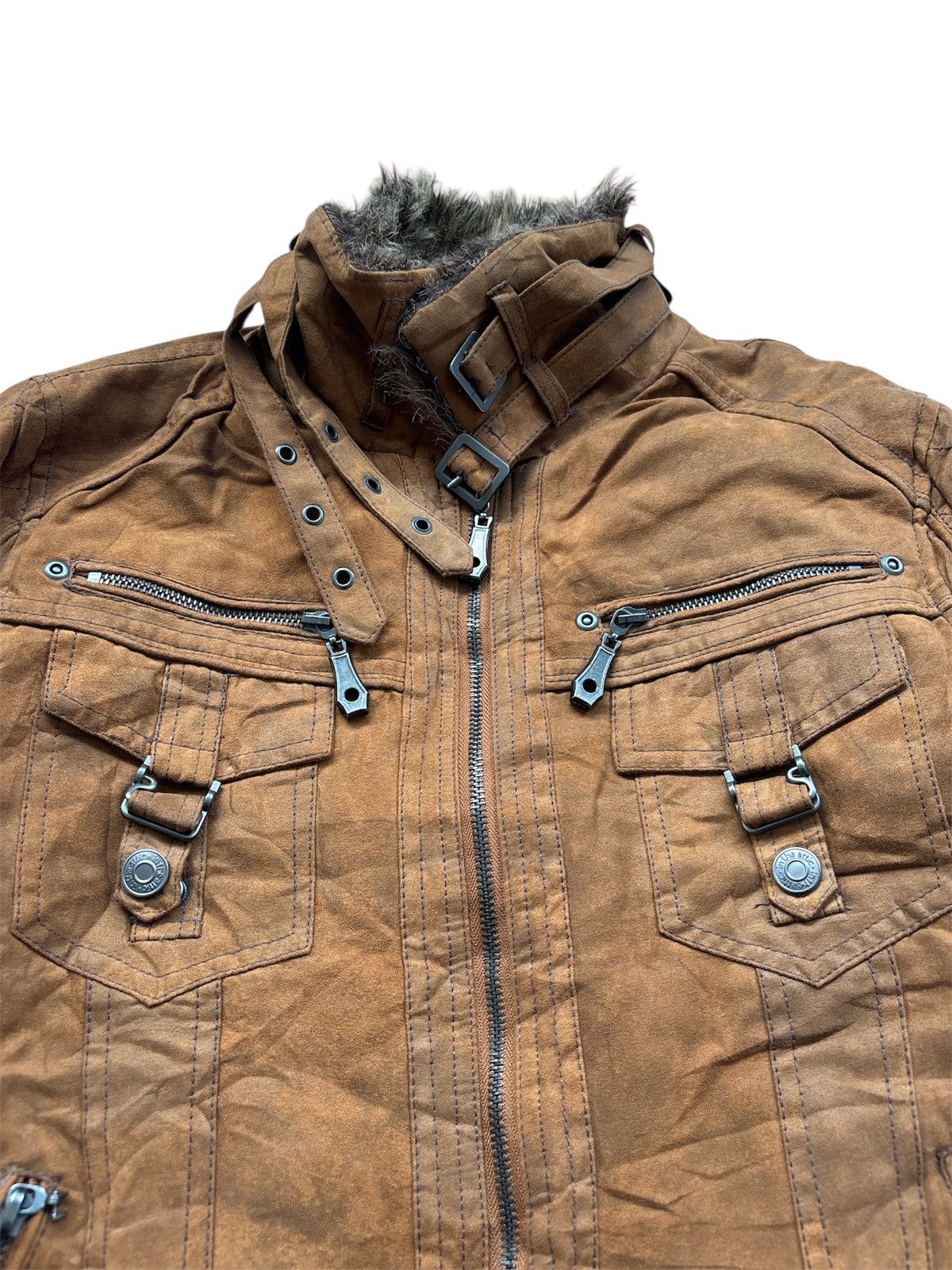 In The Attic × Japanese Brand × Tornado Mart Fur Rider Jacket Size US M / EU 48-50 / 2 - 4 Thumbnail
