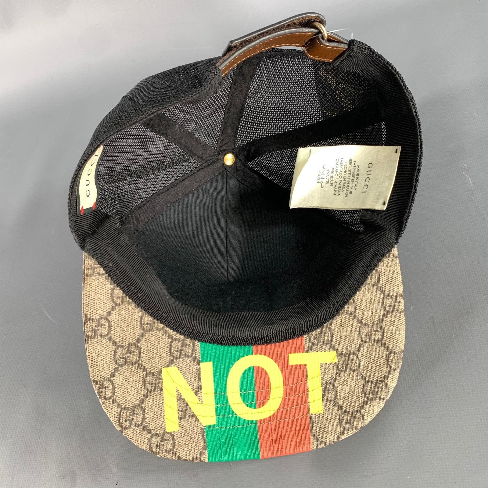 Gucci GUCCI Tan Black Monogram Polyester Blend Hats Size ONE SIZE - 7 Thumbnail